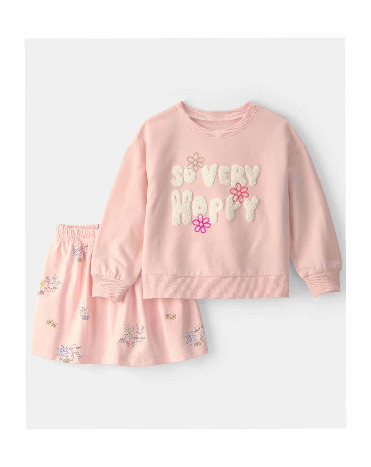 Girls' Toddler 2T-5T Easter 'So Very Hoppy' Top and Skort, 2-Piece Set