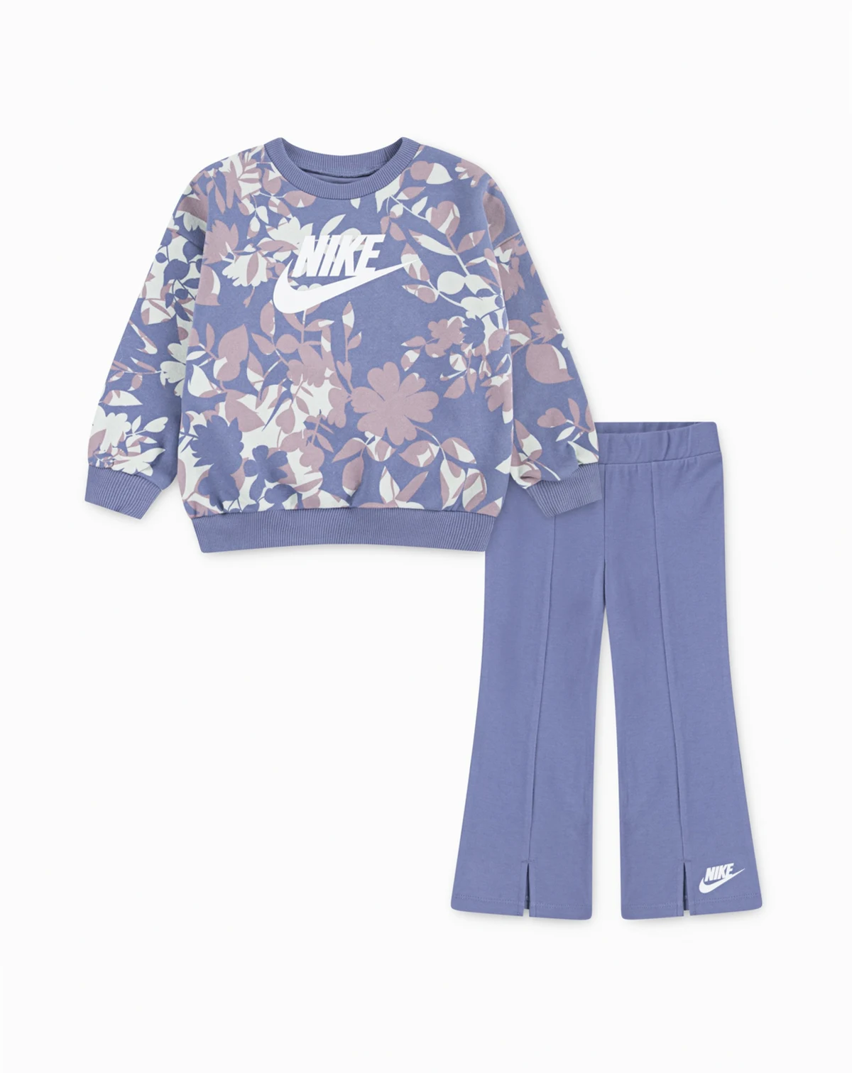 Girls' 2T-4T Floral Camo Crewneck Sweatshirt and Leggings, 2-Piece Set