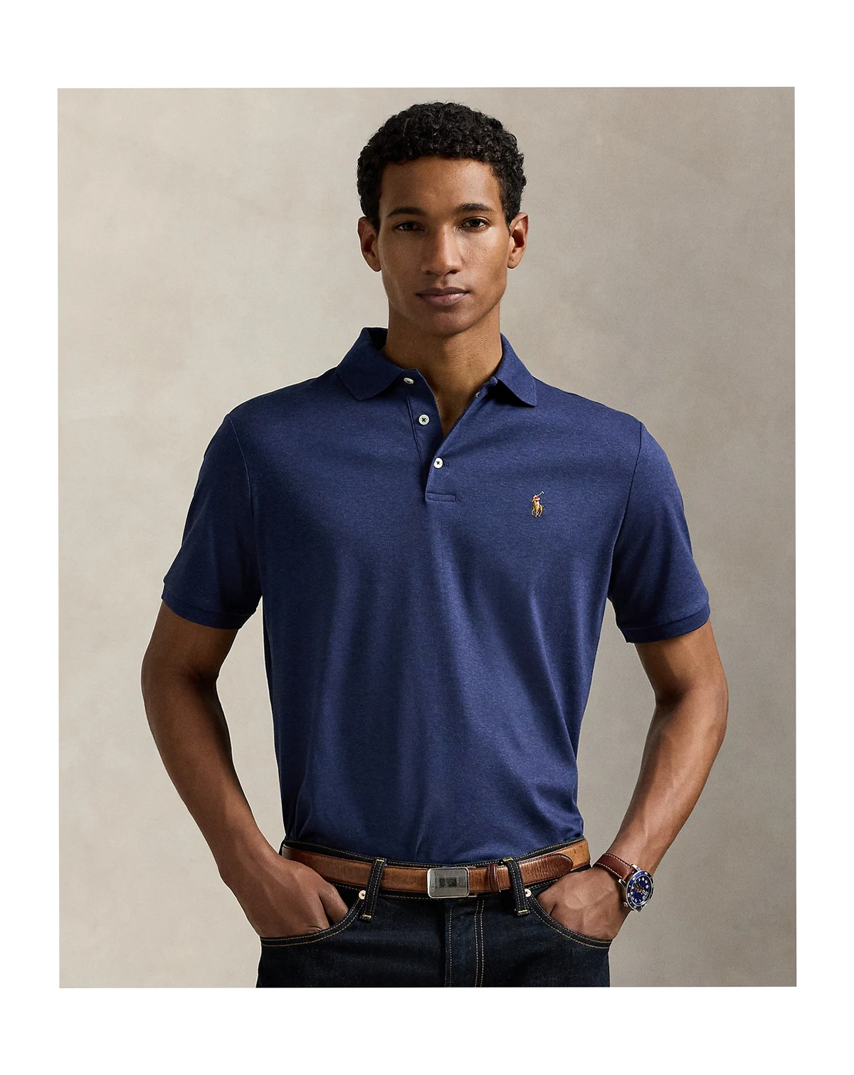 Men's Classic-Fit Soft Cotton Polo Shirt