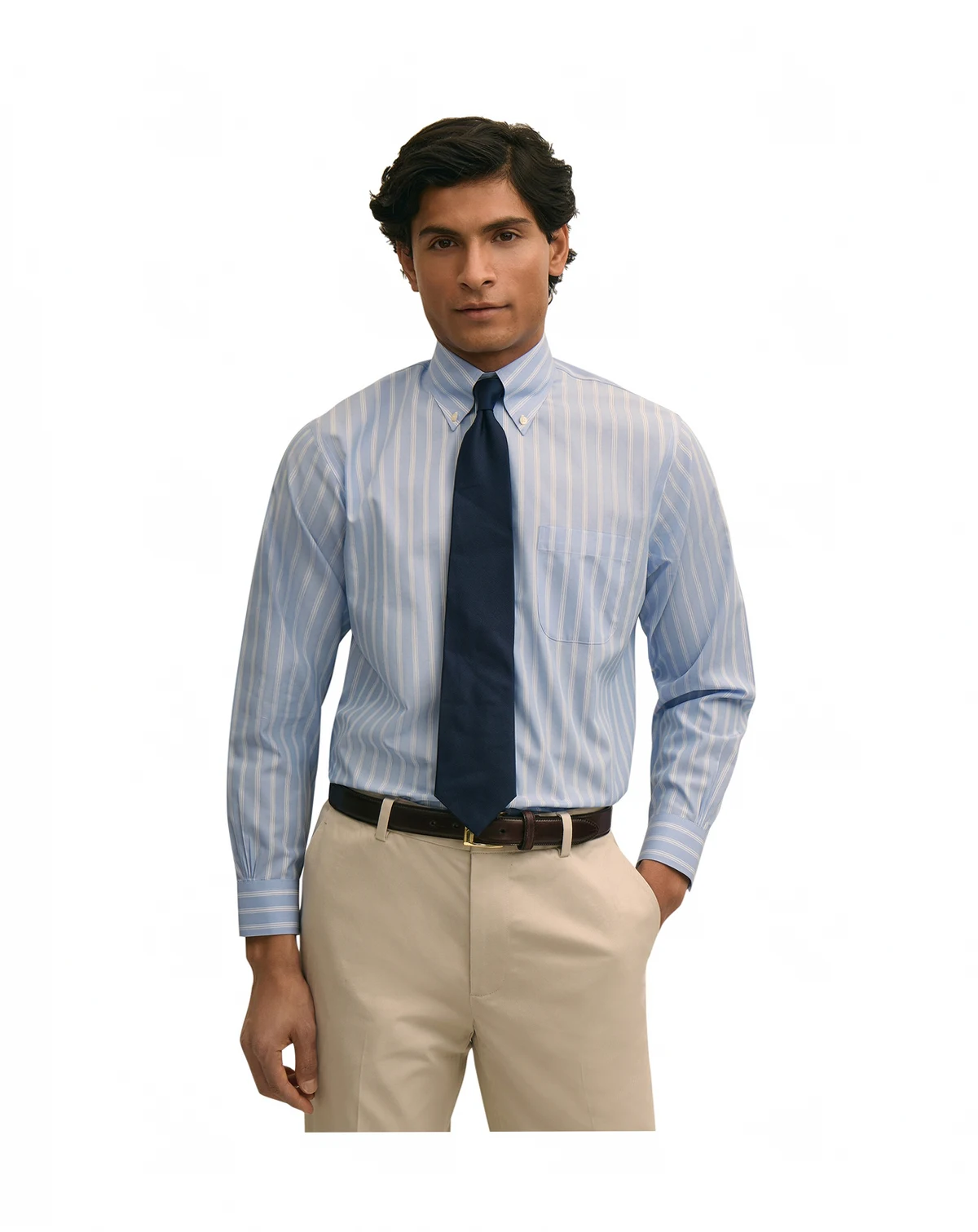 Men's Regular Fit Button-Down Dress Shirt
