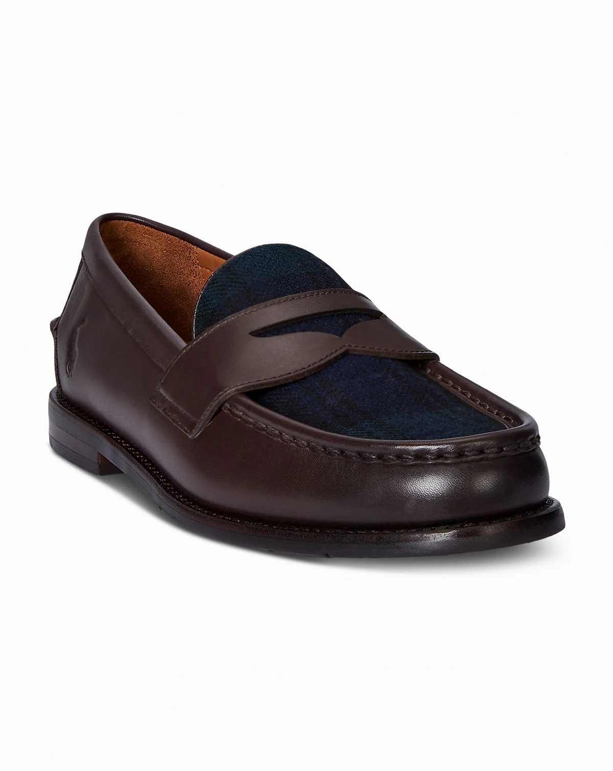 Men's Alston Leather & Plaid Wool Penny Loafers