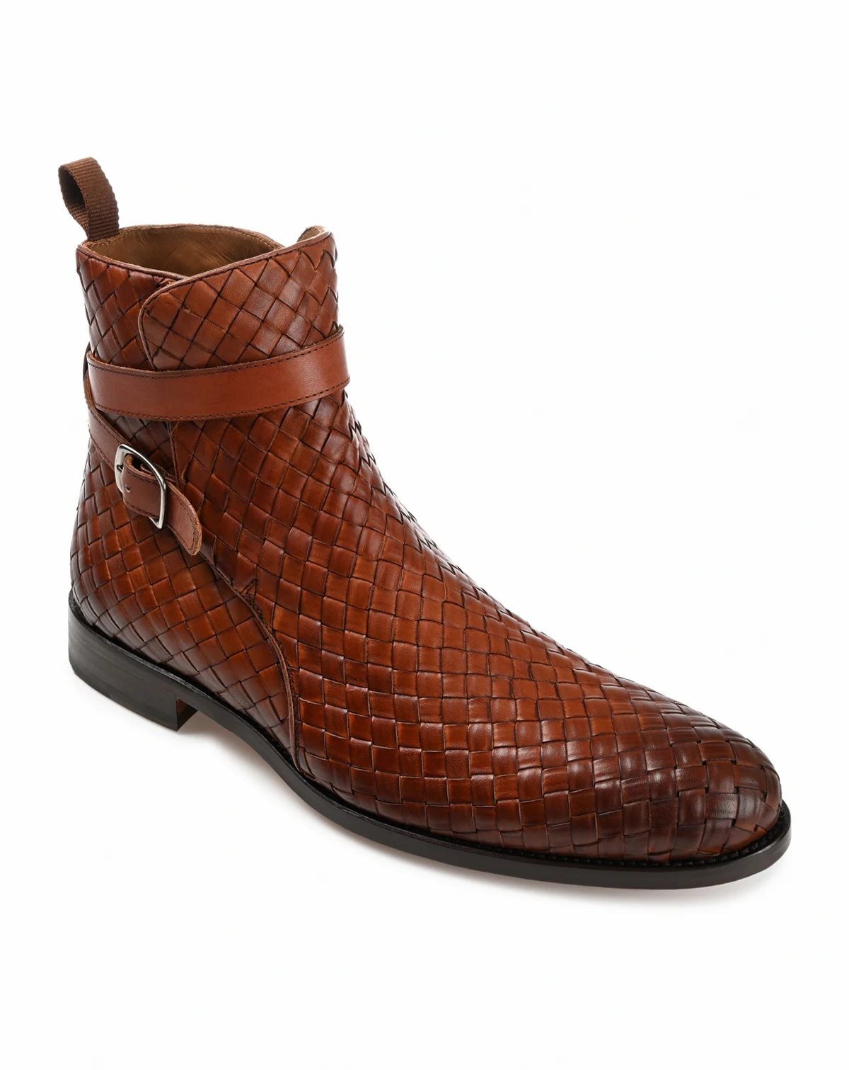 Men's Dylan Hand-Woven Leather Buckle Jodhpur Boots
