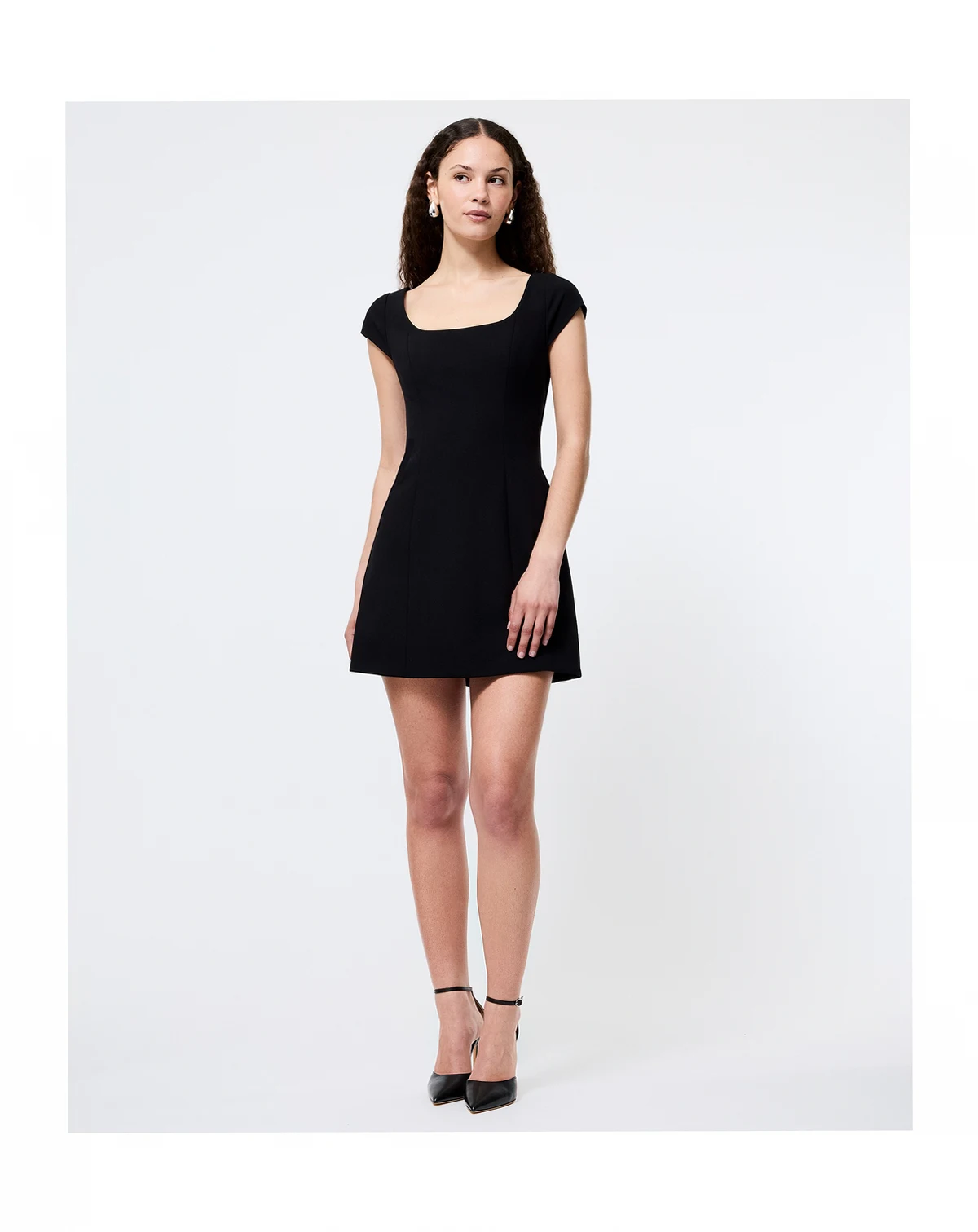 Women's Azra Twill Cap-Sleeve Mini Dress