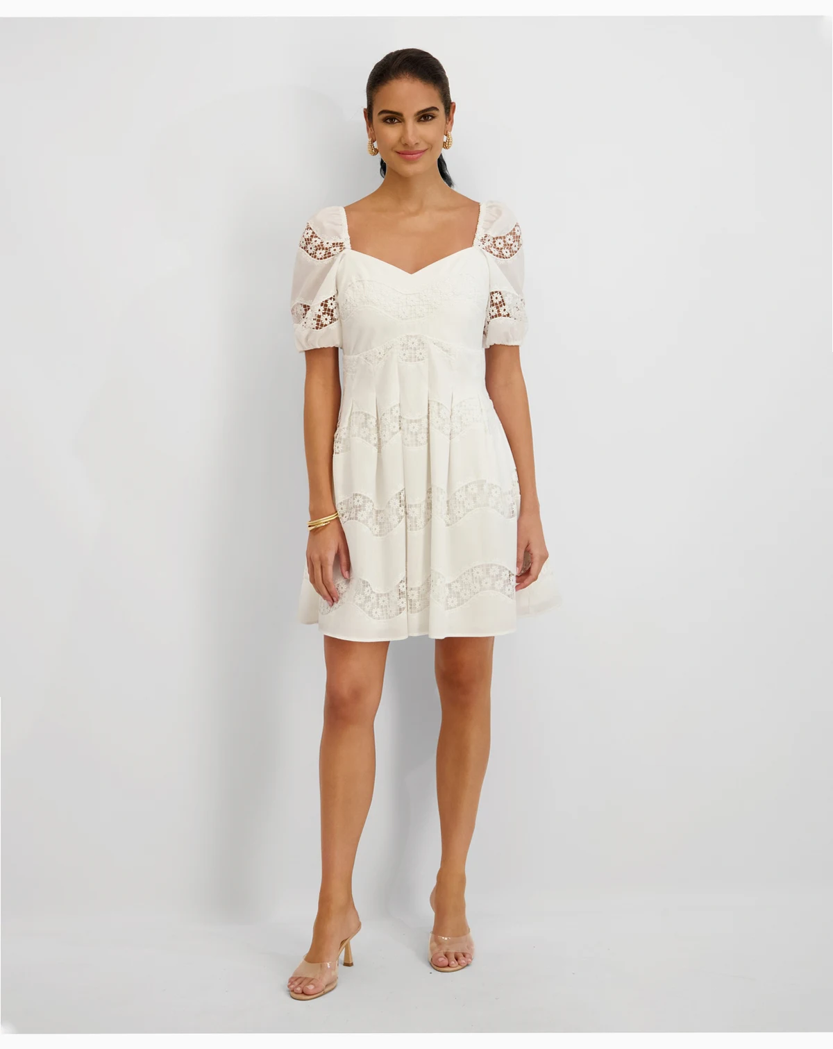 Women's Embroidered Sweetheart Neck Dress