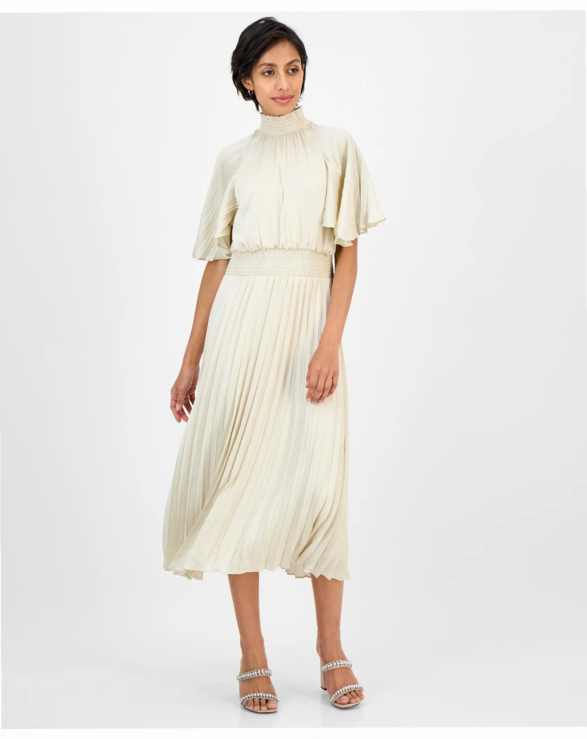 Women's Pleated Smocked Dress