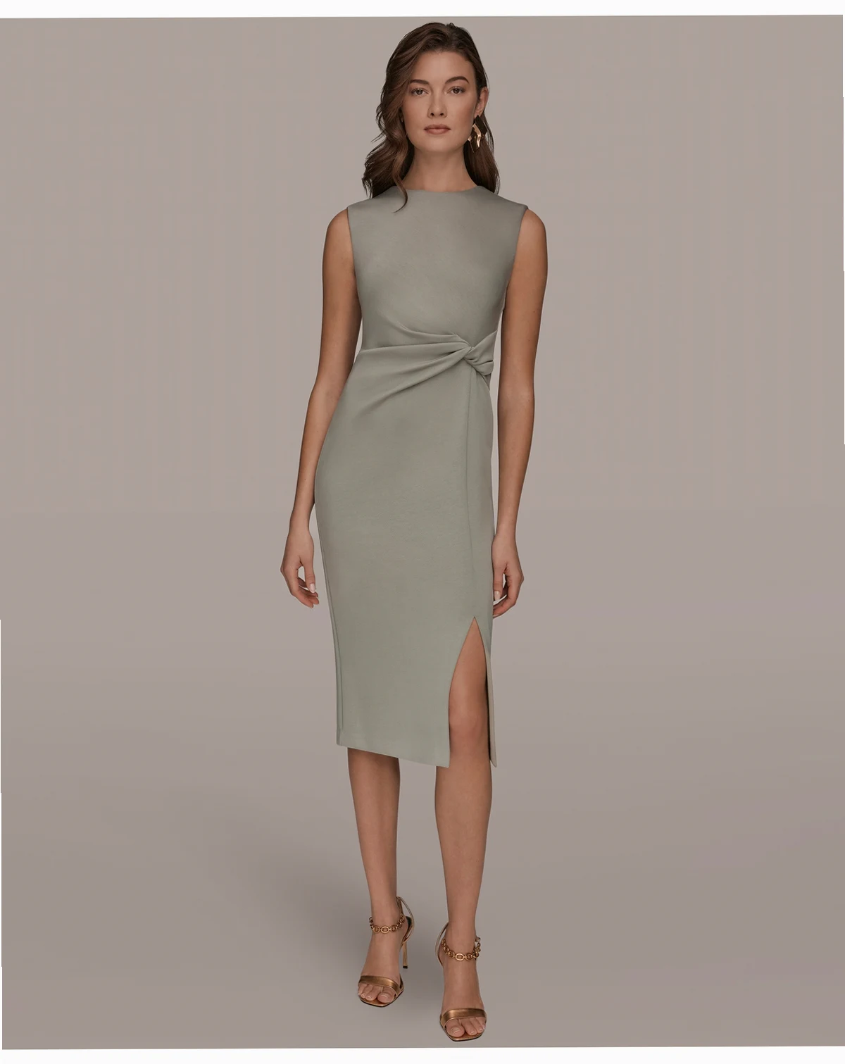 Women's Jewel-Neck Sheath Dress