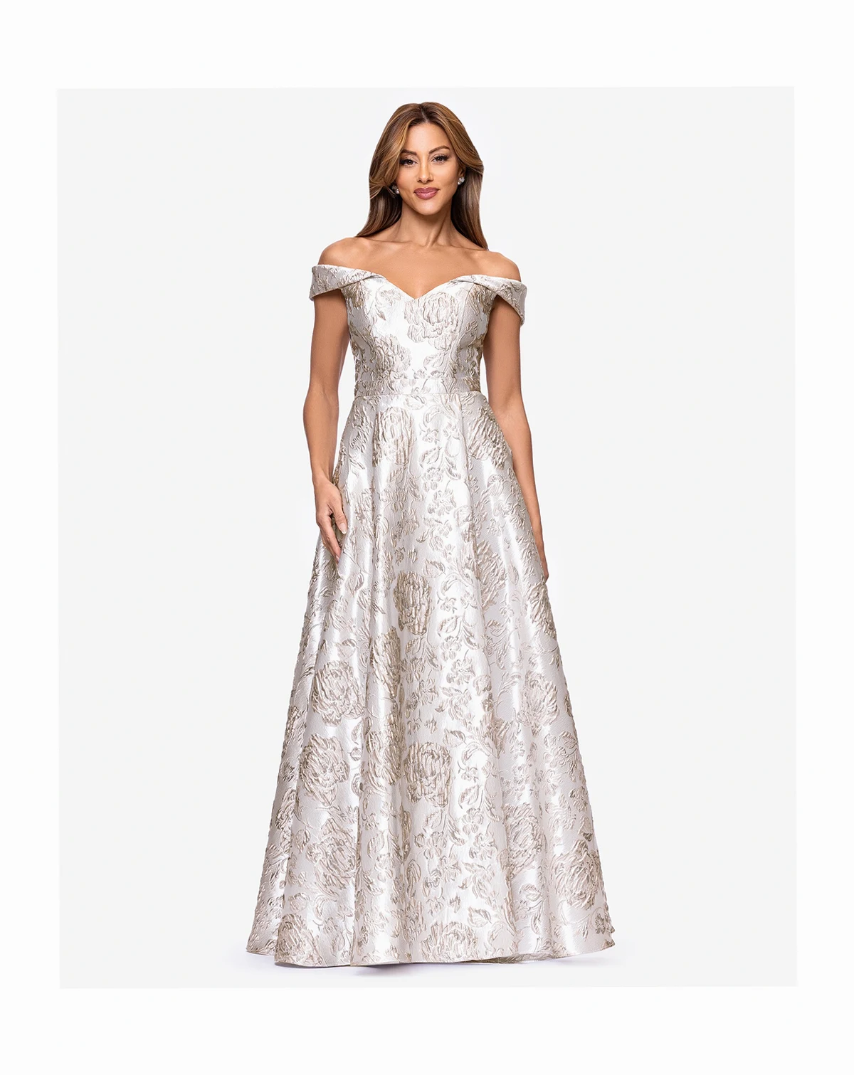 Women's Off-The-Shoulder Long Ball Gown