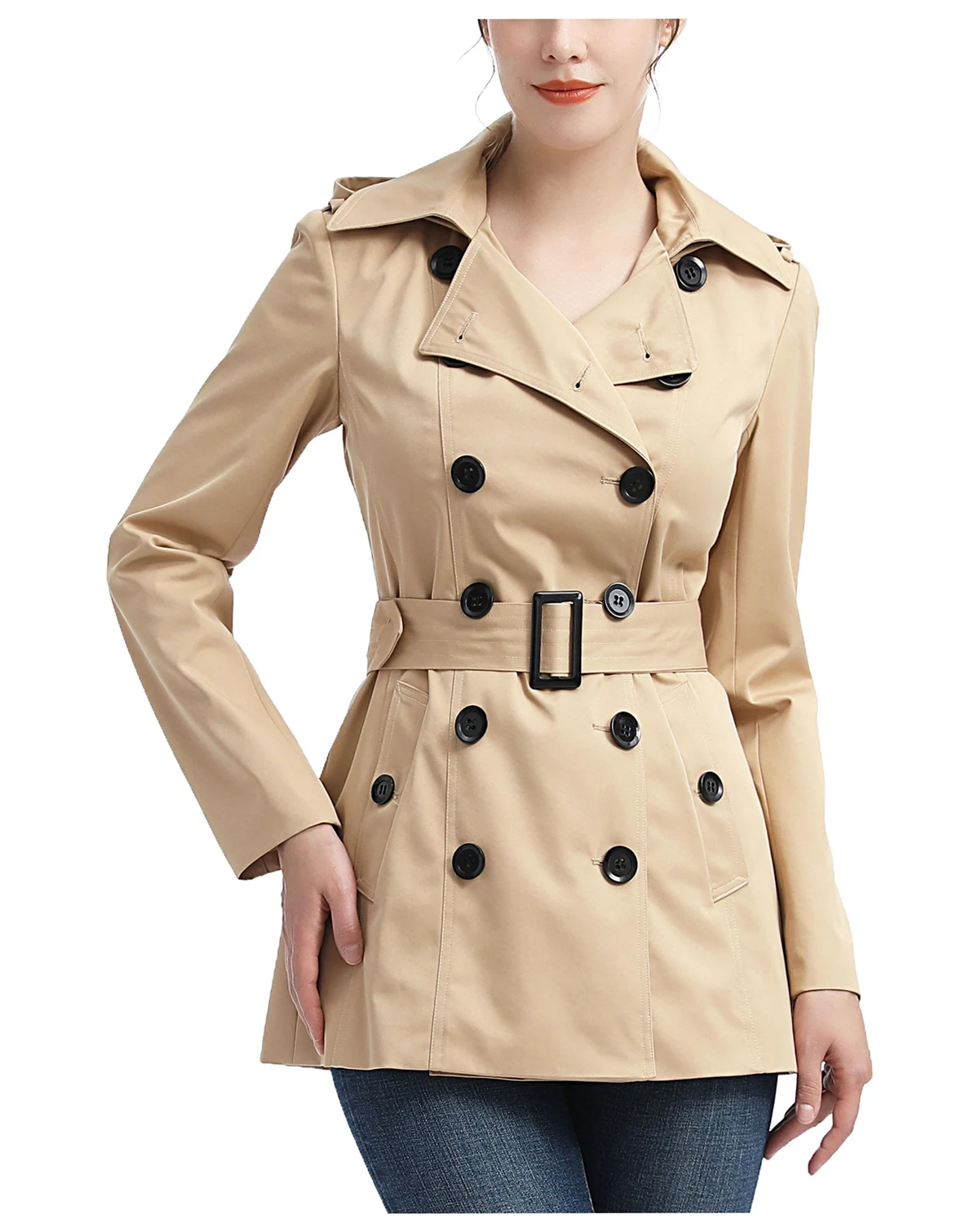 Women's kimi + kai Classic Short Trench Coat