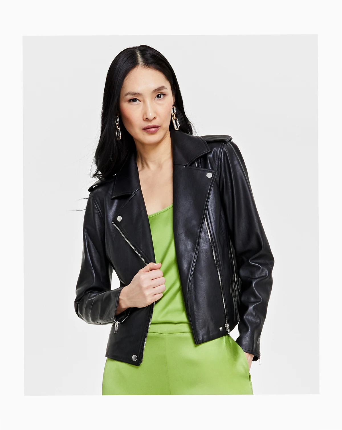 Women's Faux-Leather Jacket, Created for Macy's