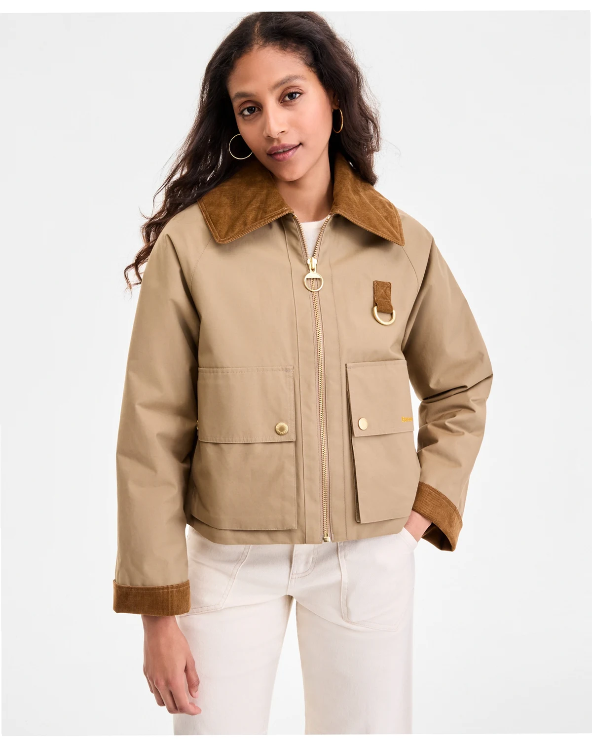 Women's Nora Oversized-Collar Utility Jacket, Exclusively at Macy's