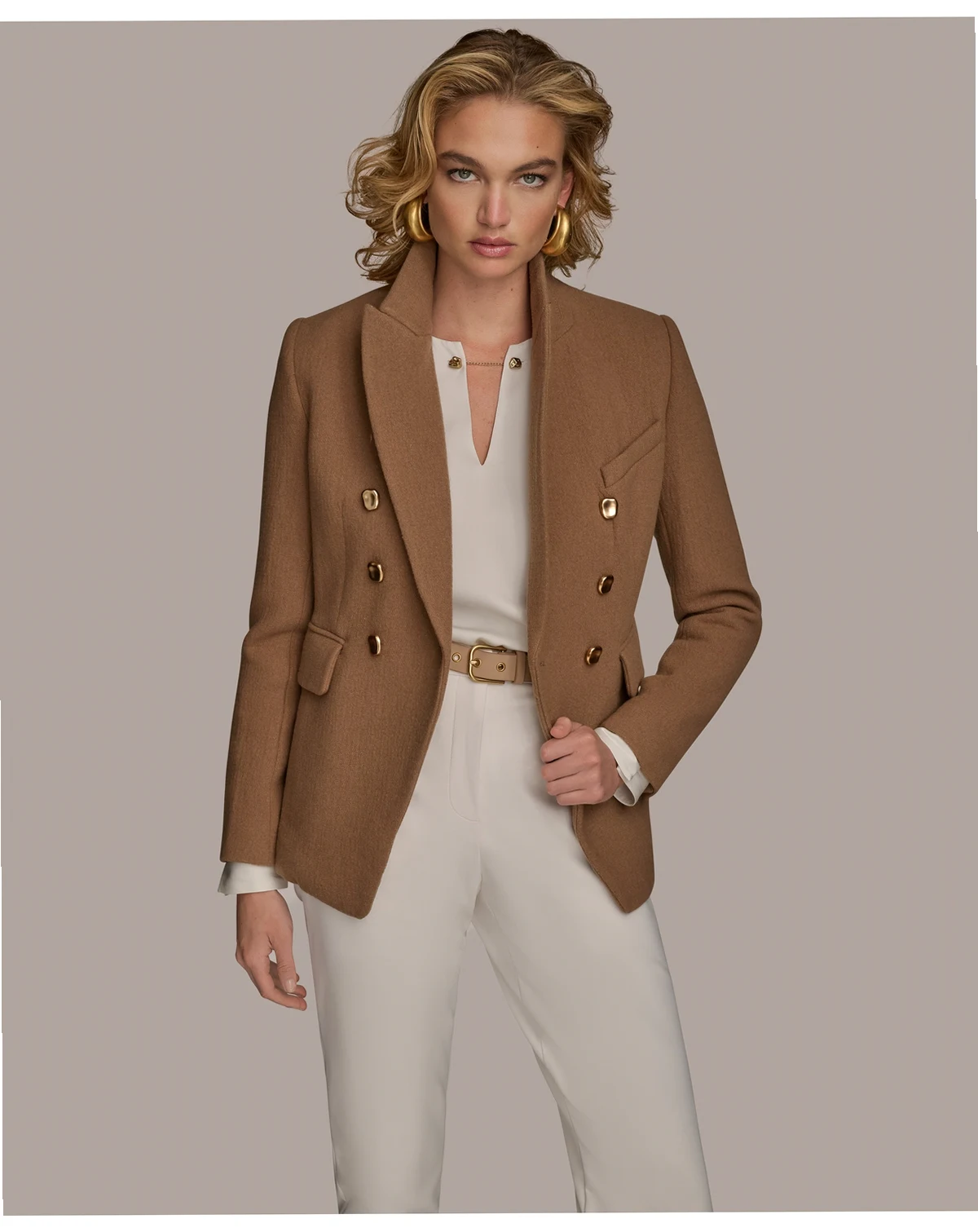 Women's Double Breasted Buttoned Blazer