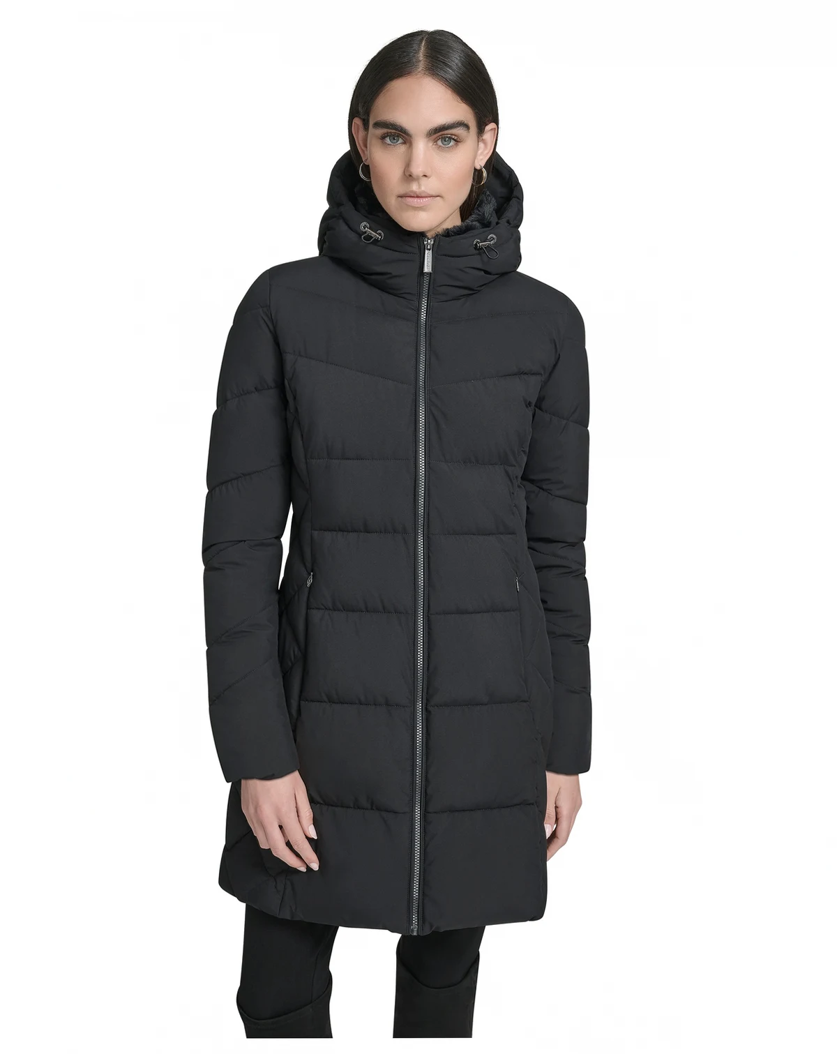 Women's Collar Hooded Puffer Coat