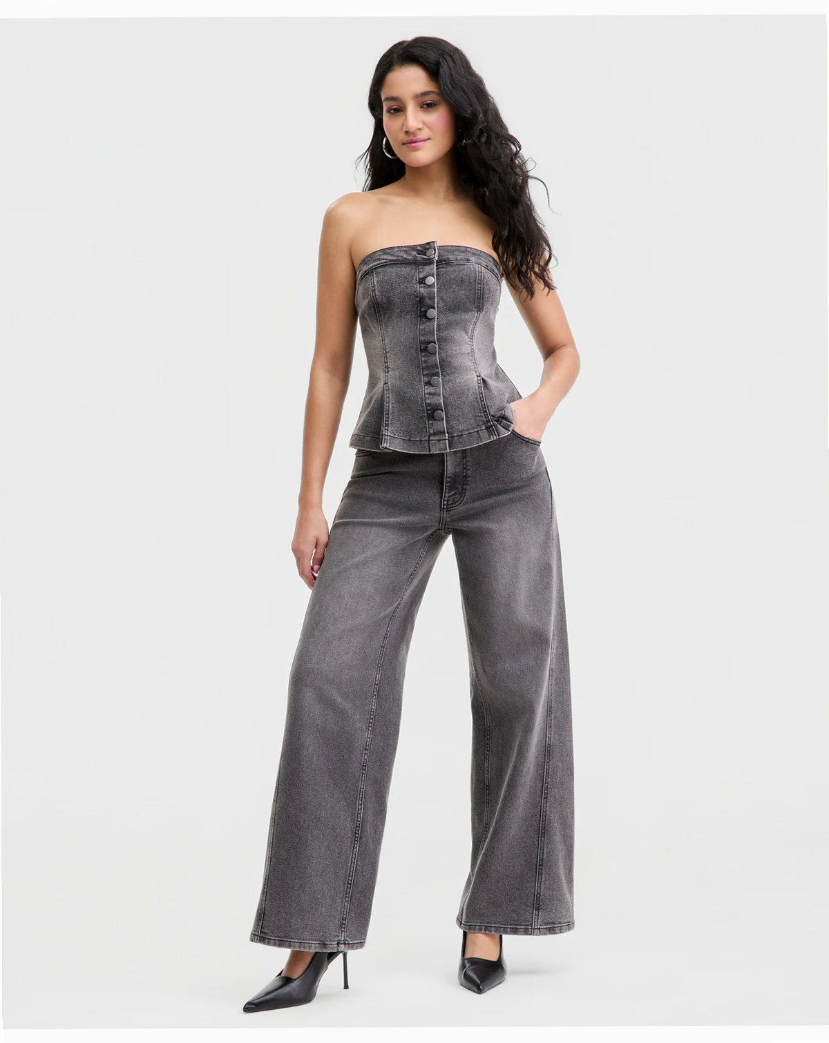 Women's High-Rise Wide-Leg Jeans, Macy's Exclusive