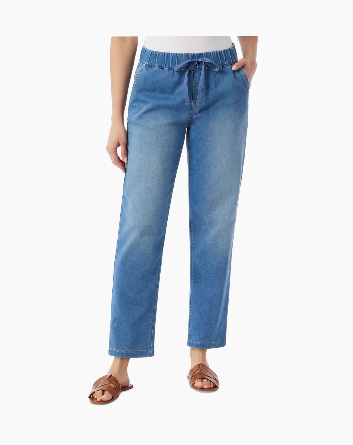 Women's Knitology Anya Drawstring Straight-Leg Jeans