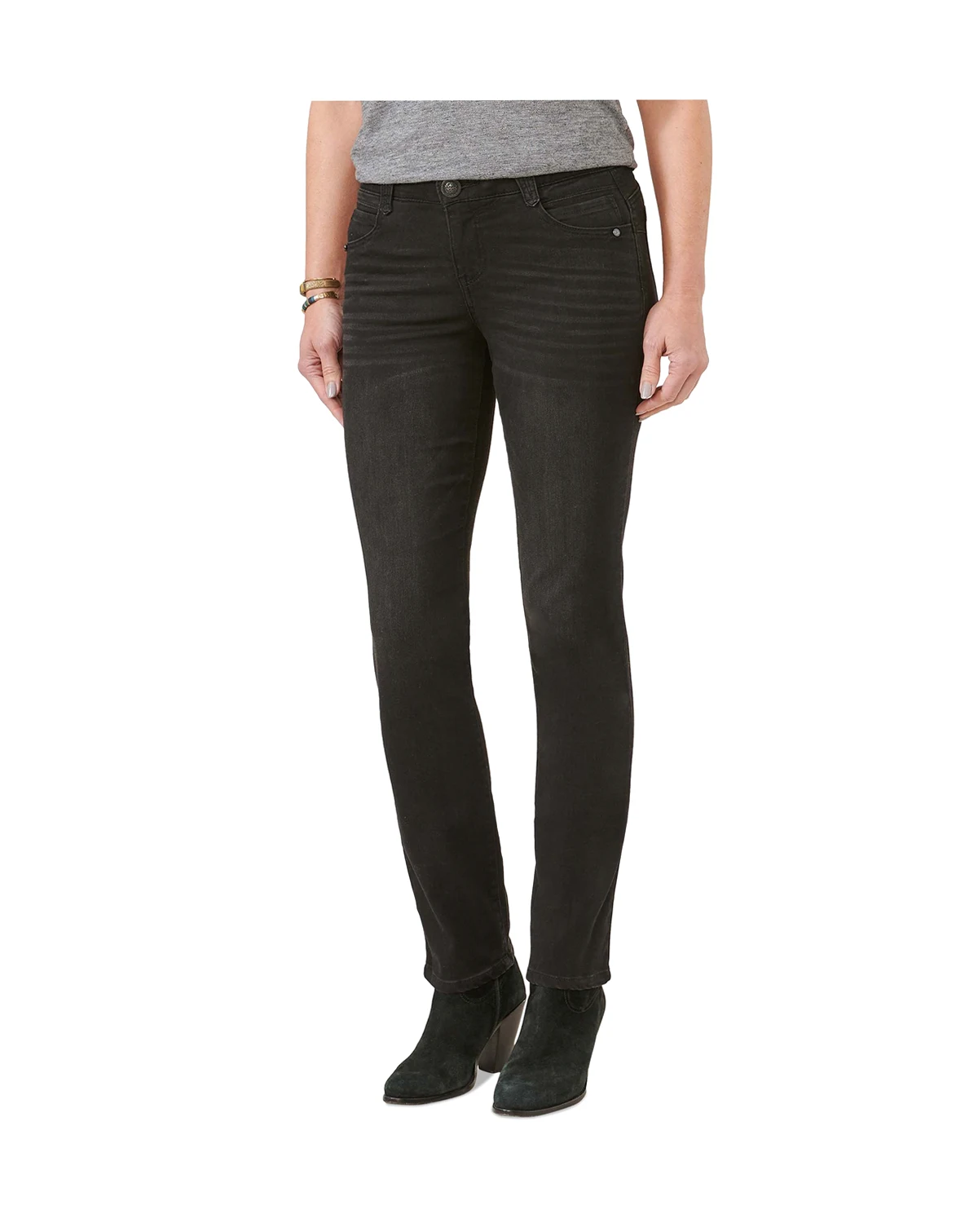 Women's "Ab" Solution Mid-Rise Straight-Leg Jeans