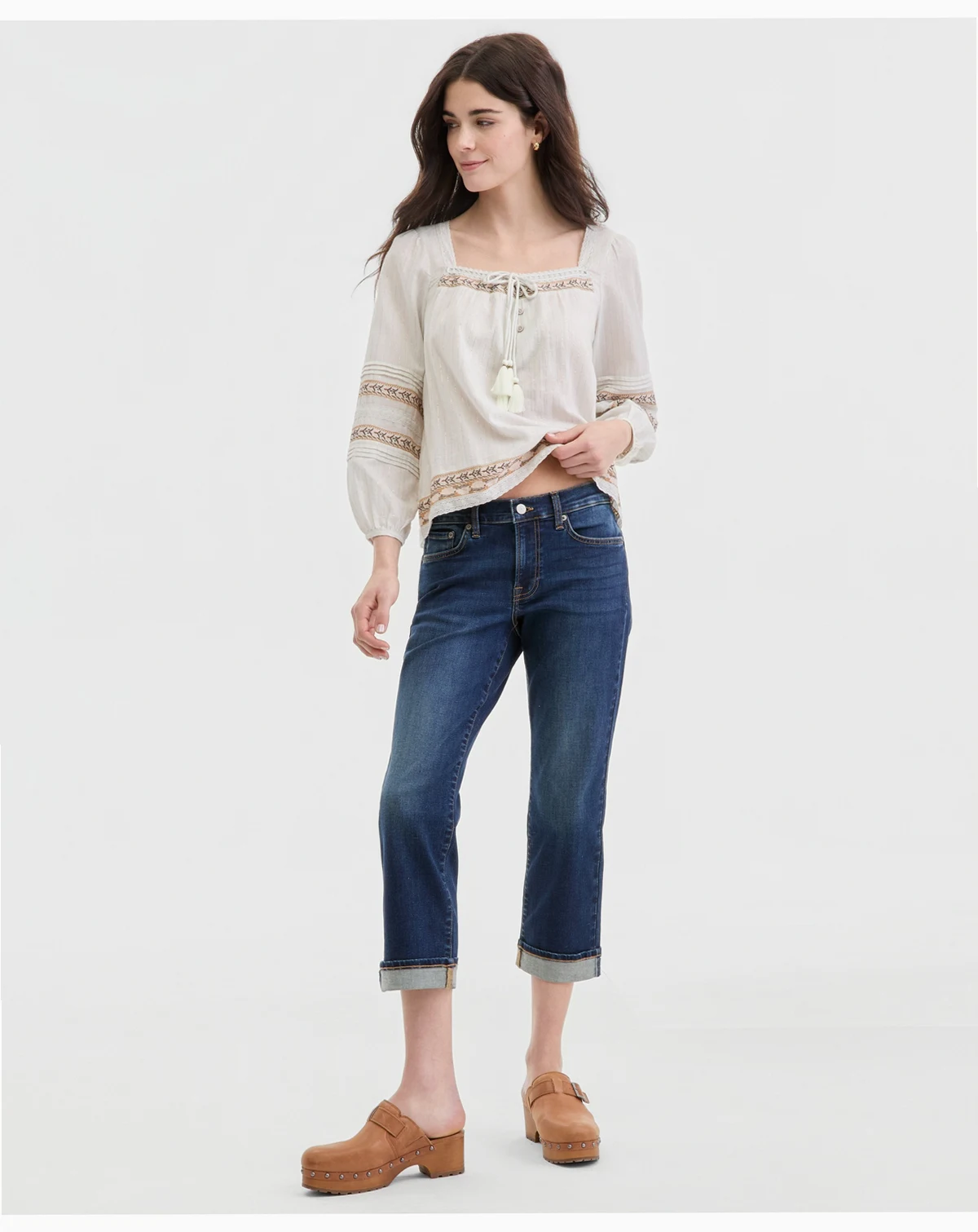 Women's Mid-Rise Sweet Crop Jeans