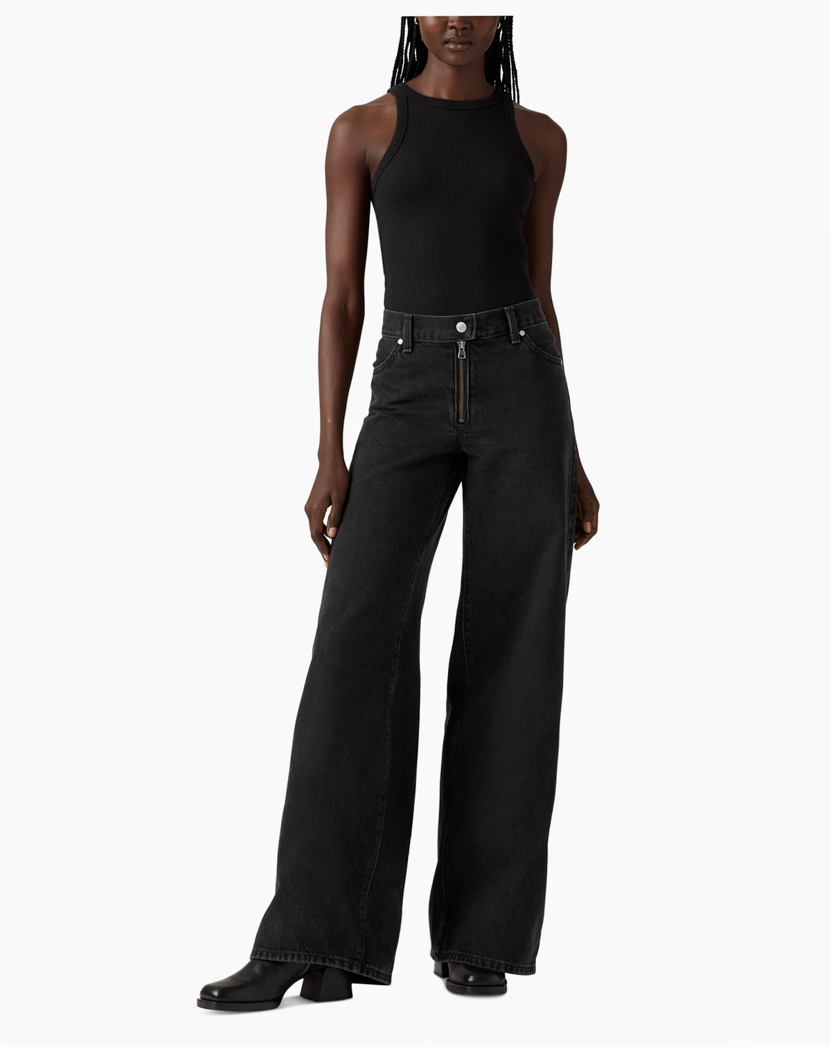 Women's Cotton '94 Mid-Rise Wide-Leg Moto Jeans