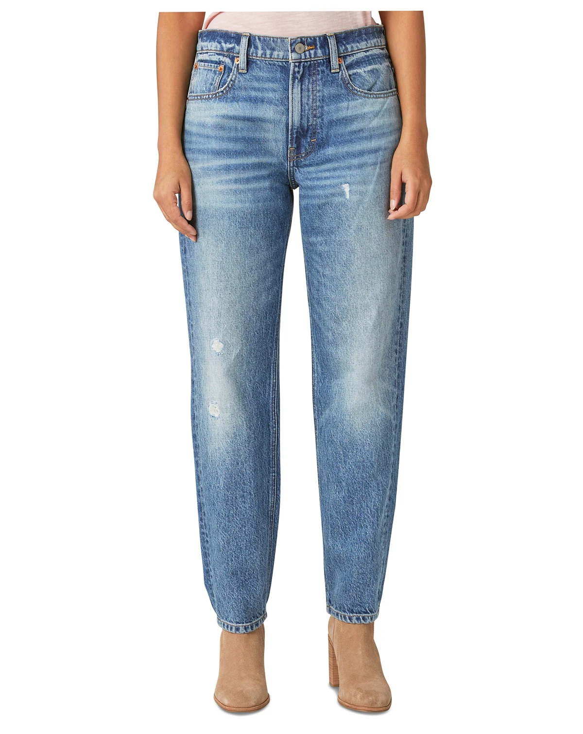 Women's Mid-Rise Relaxed-Leg Boy Jeans