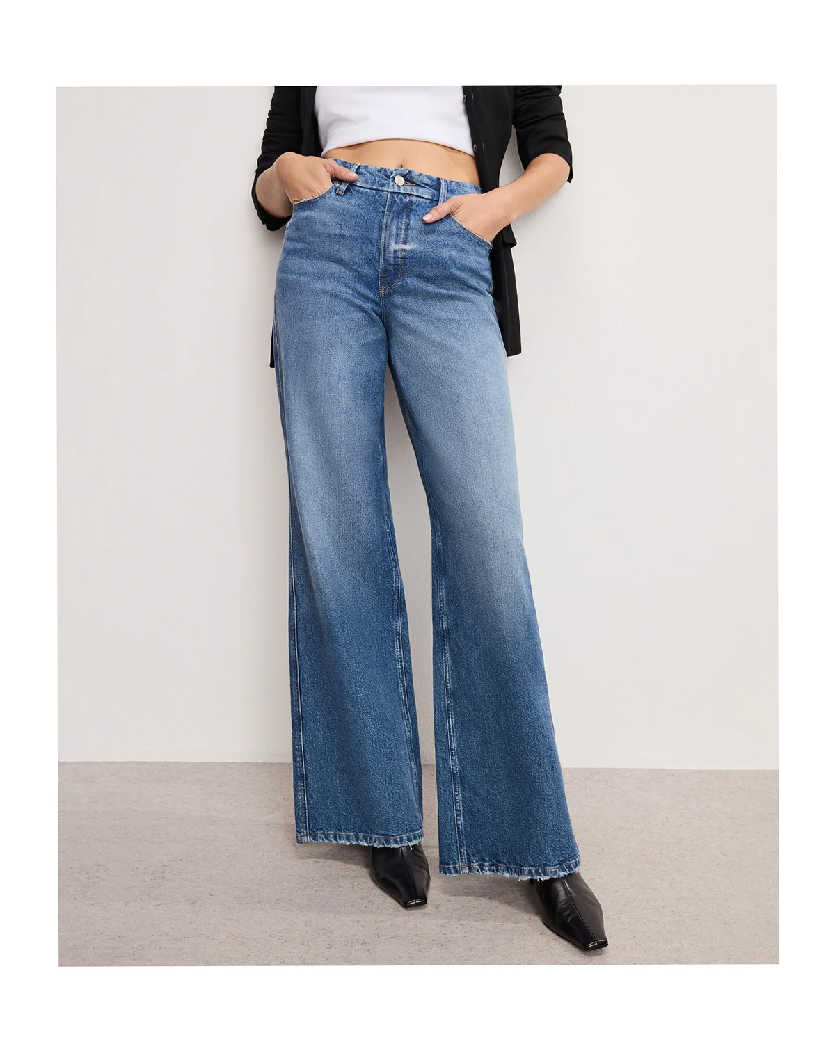 Women's Good Wide Leg High-Rise Jeans, Regular and Plus