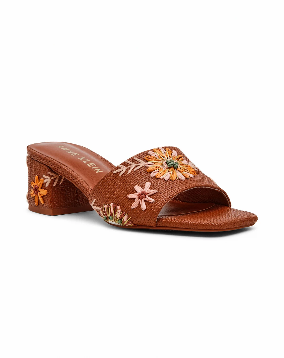 Women's Dolls Embroidered Raffia Block Heel Sandals