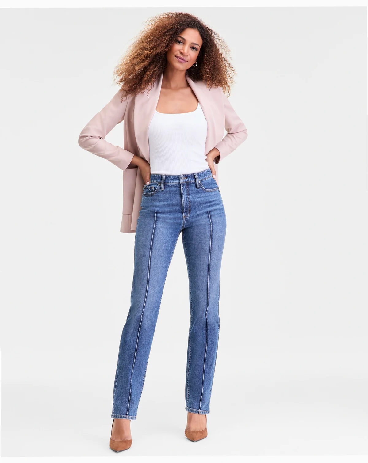 Women's High-Rise Straight-Leg Jeans, Macy's Exclusive