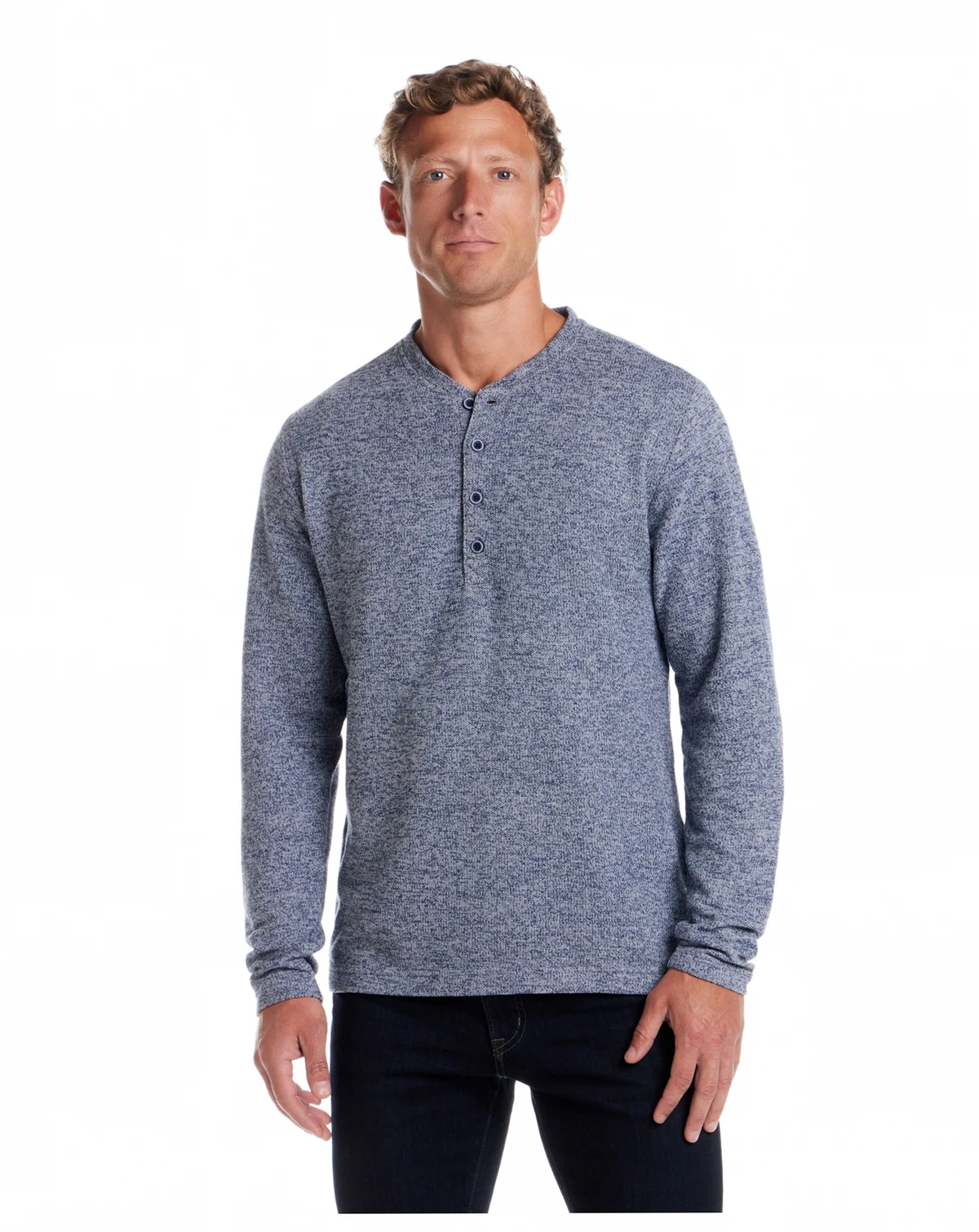 Men's Mixy Knit Henley Neck Shirt