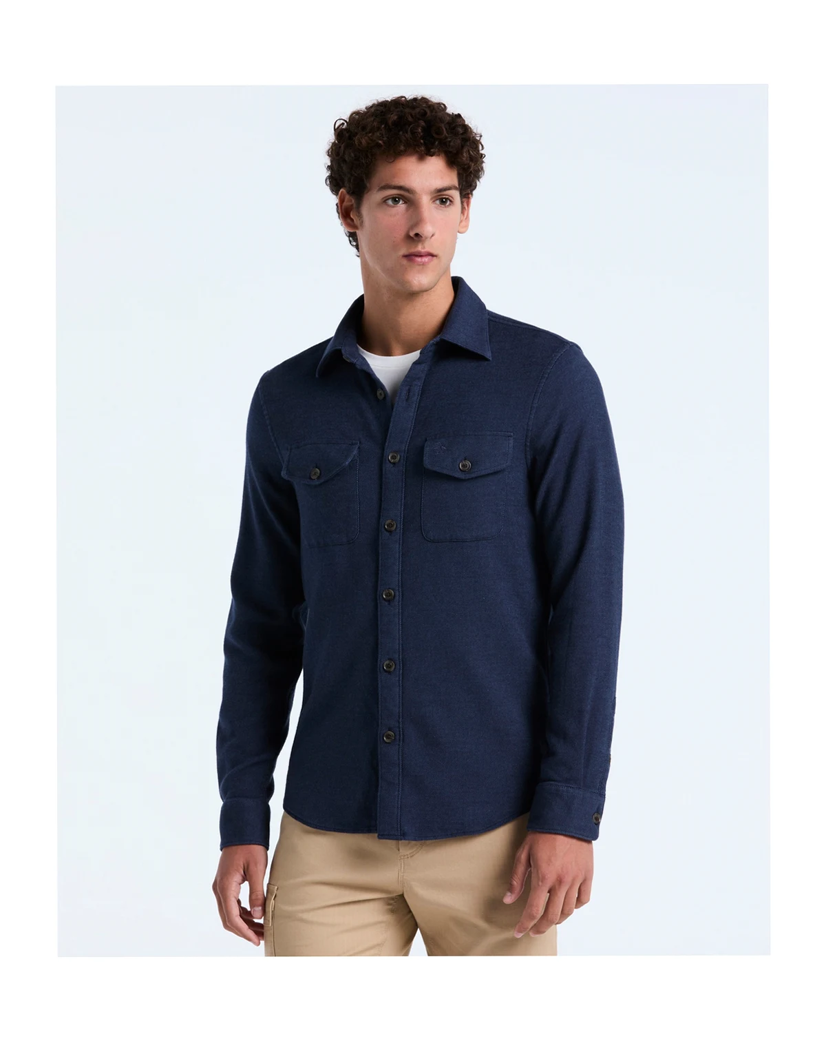 Men's Long Sleeve Double Cloth Overshirt