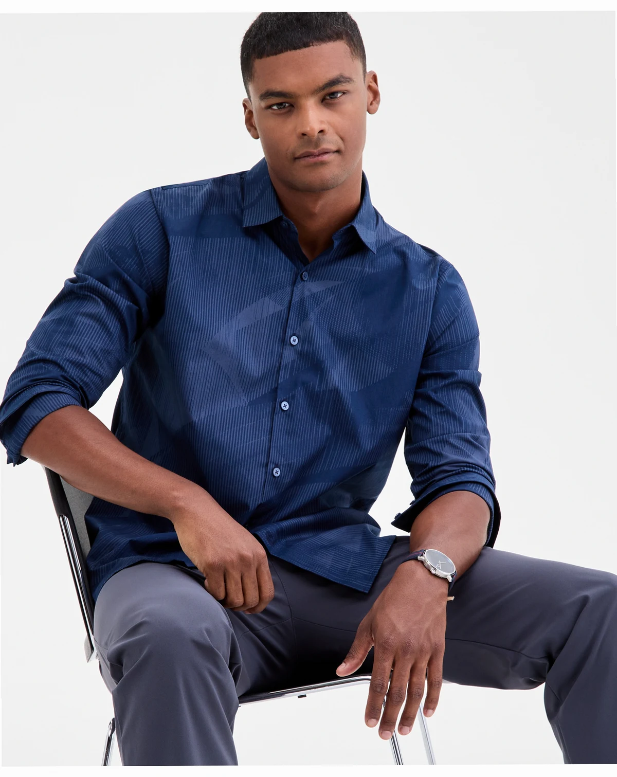 Men's Interstellar Patterned Shirt, Macy's Exclusive