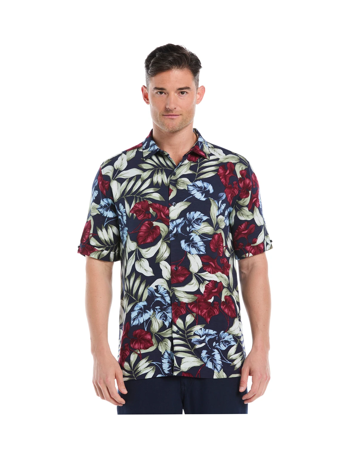 Men's Floral Print Short Sleeve Shirt