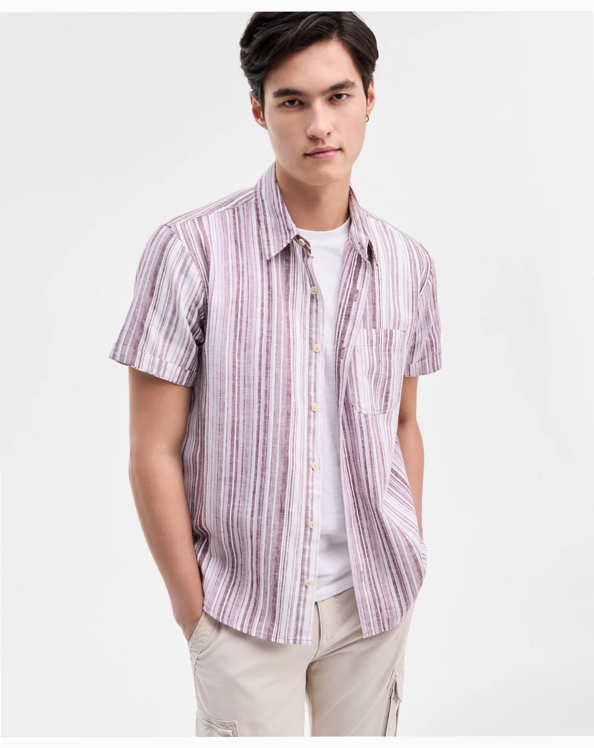 Men's Patio Striped Short-Sleeve Button-Up Shirt, Macy's Exclusive