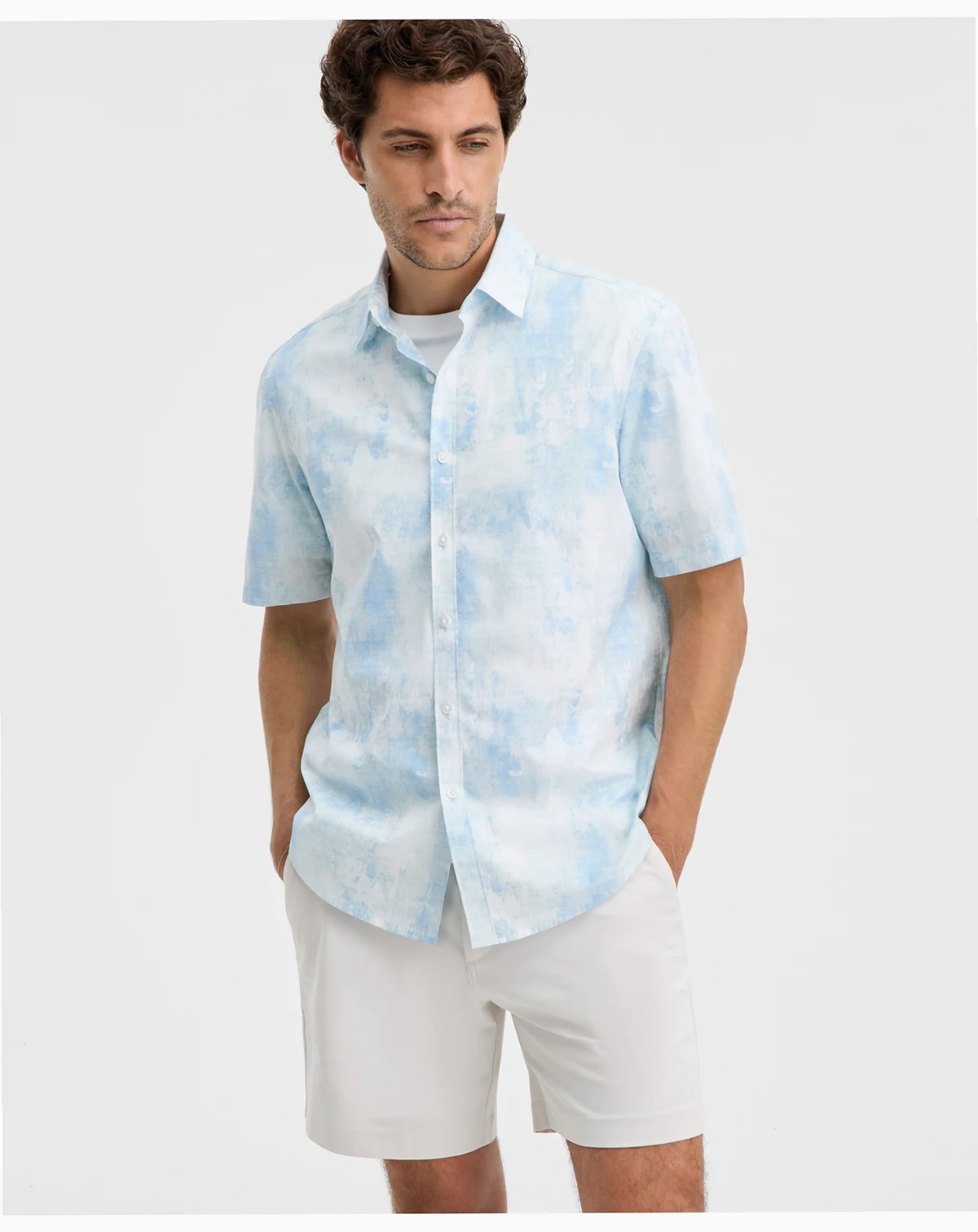 Men's Short-Sleeve Rugged Texture Shirt, Macy's Exclusive