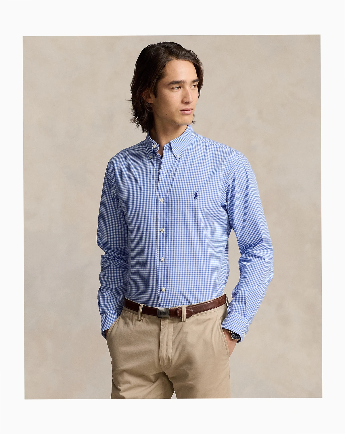 Men's Slim-Fit Stretch Poplin Shirt
