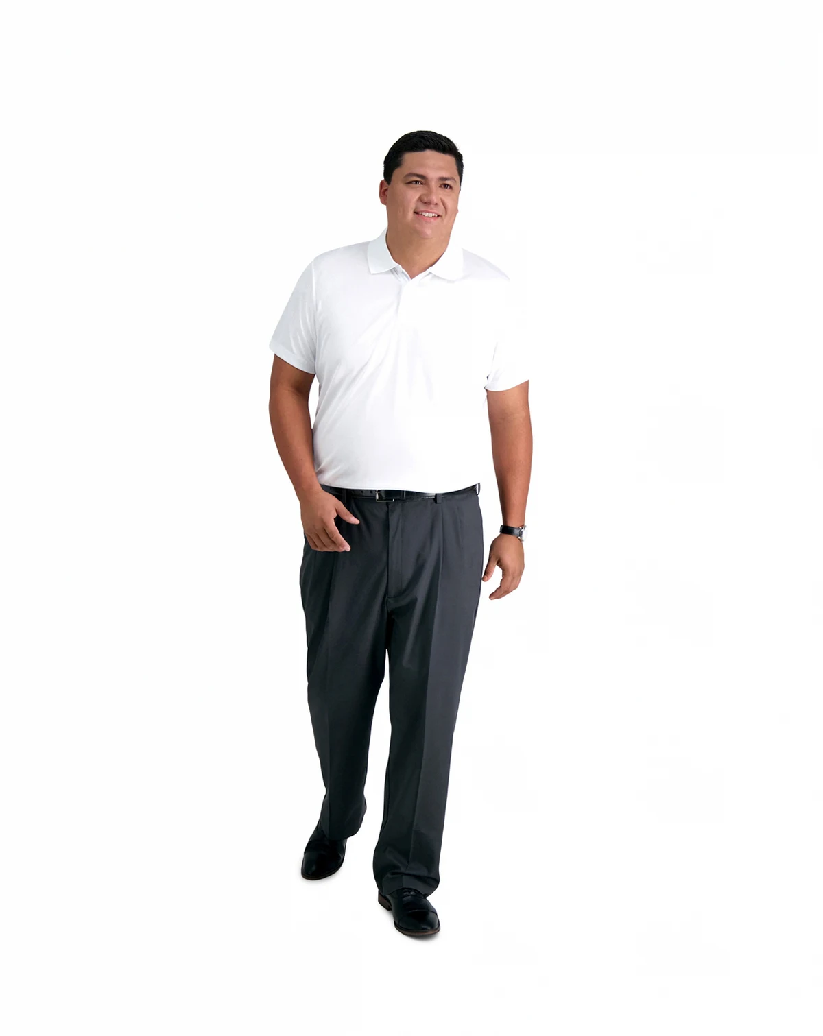 Men's Big & Tall Iron Free Premium Khaki Classic-Fit Pleated Pant