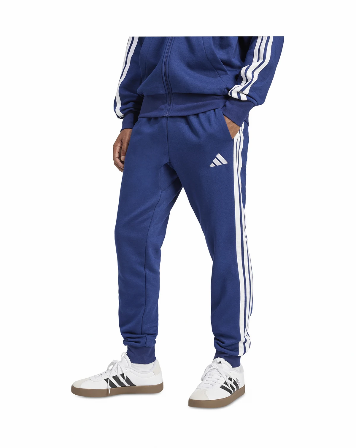 Men's Essentials Regular-Fit 3-Stripes Fleece Joggers
