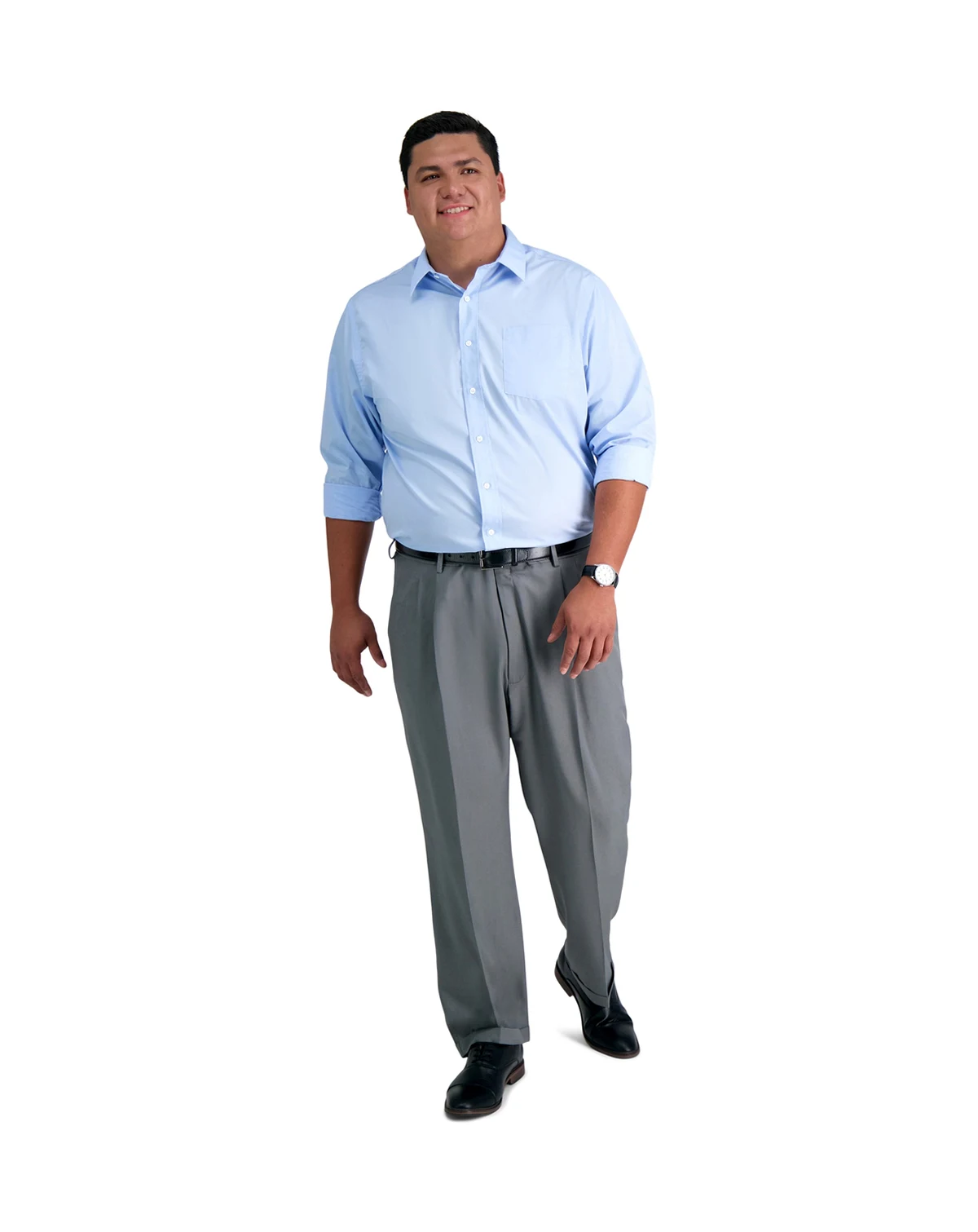 Men's Big & Tall Premium Comfort Stretch Classic-Fit Solid Pleated Dress Pants