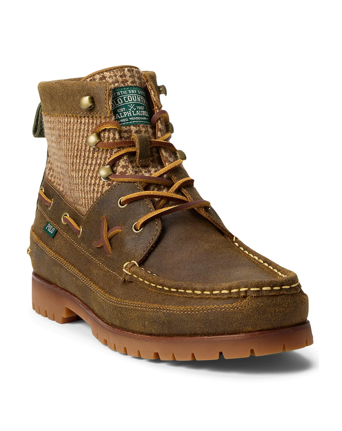 Men's Round-Toe Lace-Up Boots