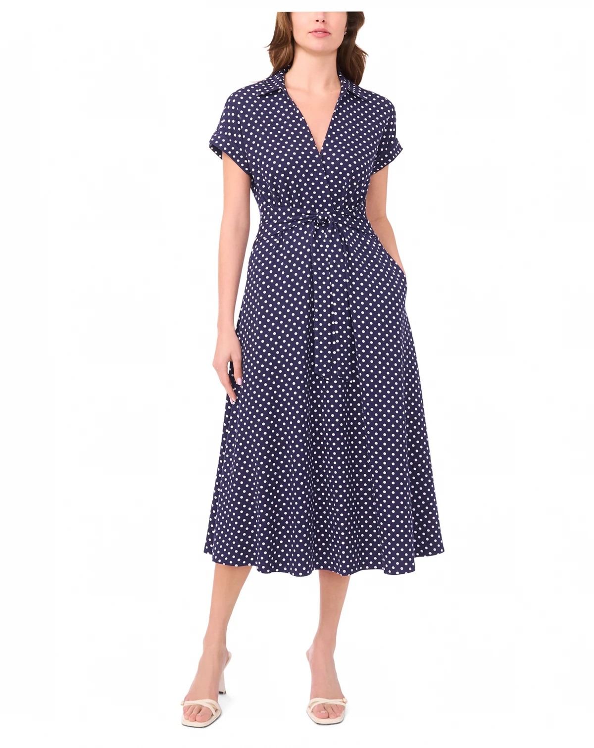 Petite Belted Midi Shirt Dress