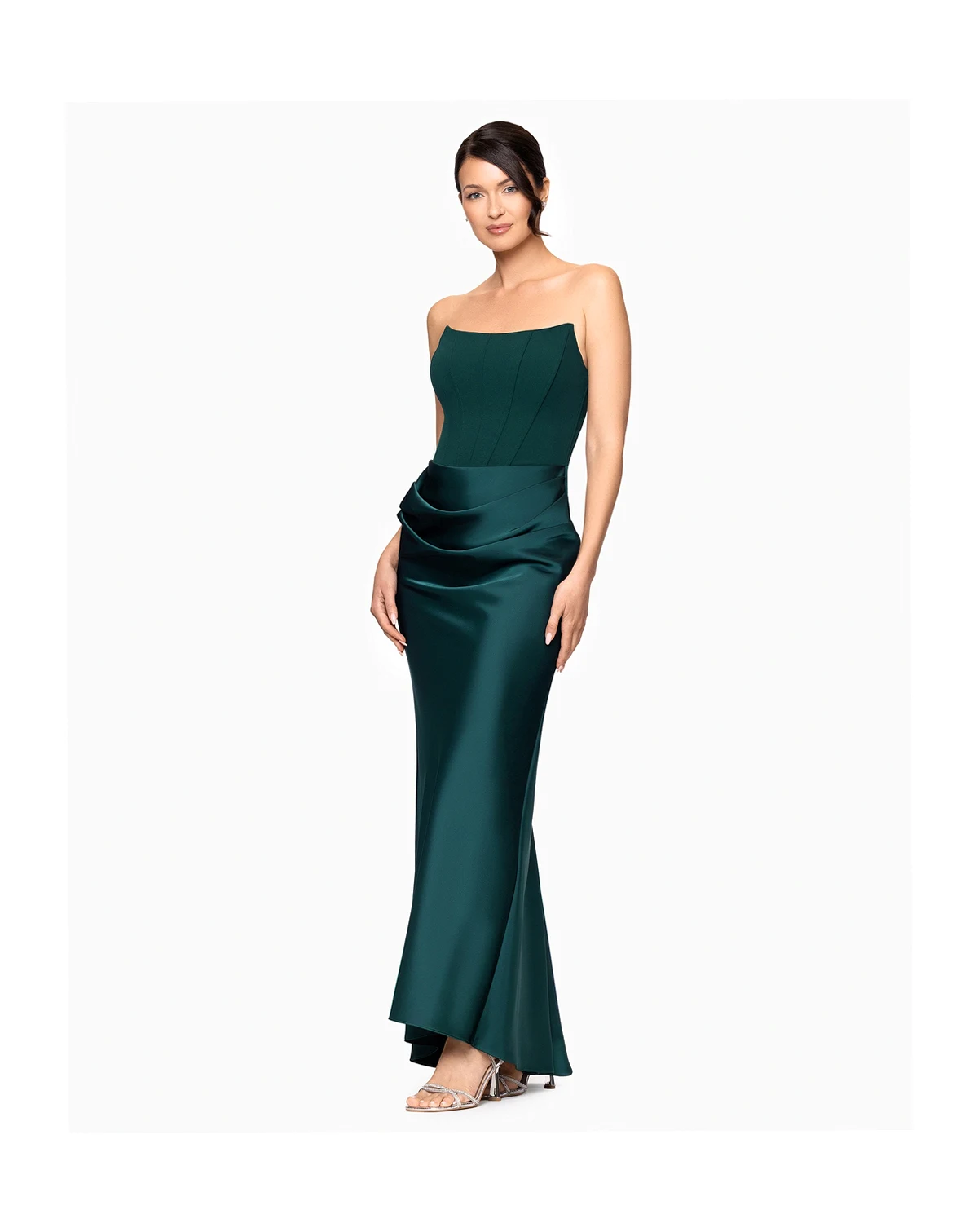 Petite Strapless Long Gown