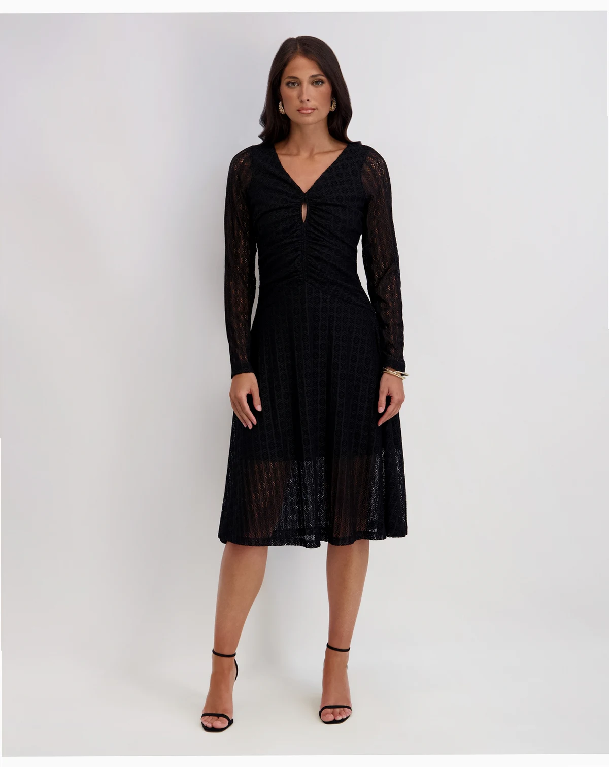 Women's Stretch Knit Keyhole Dress