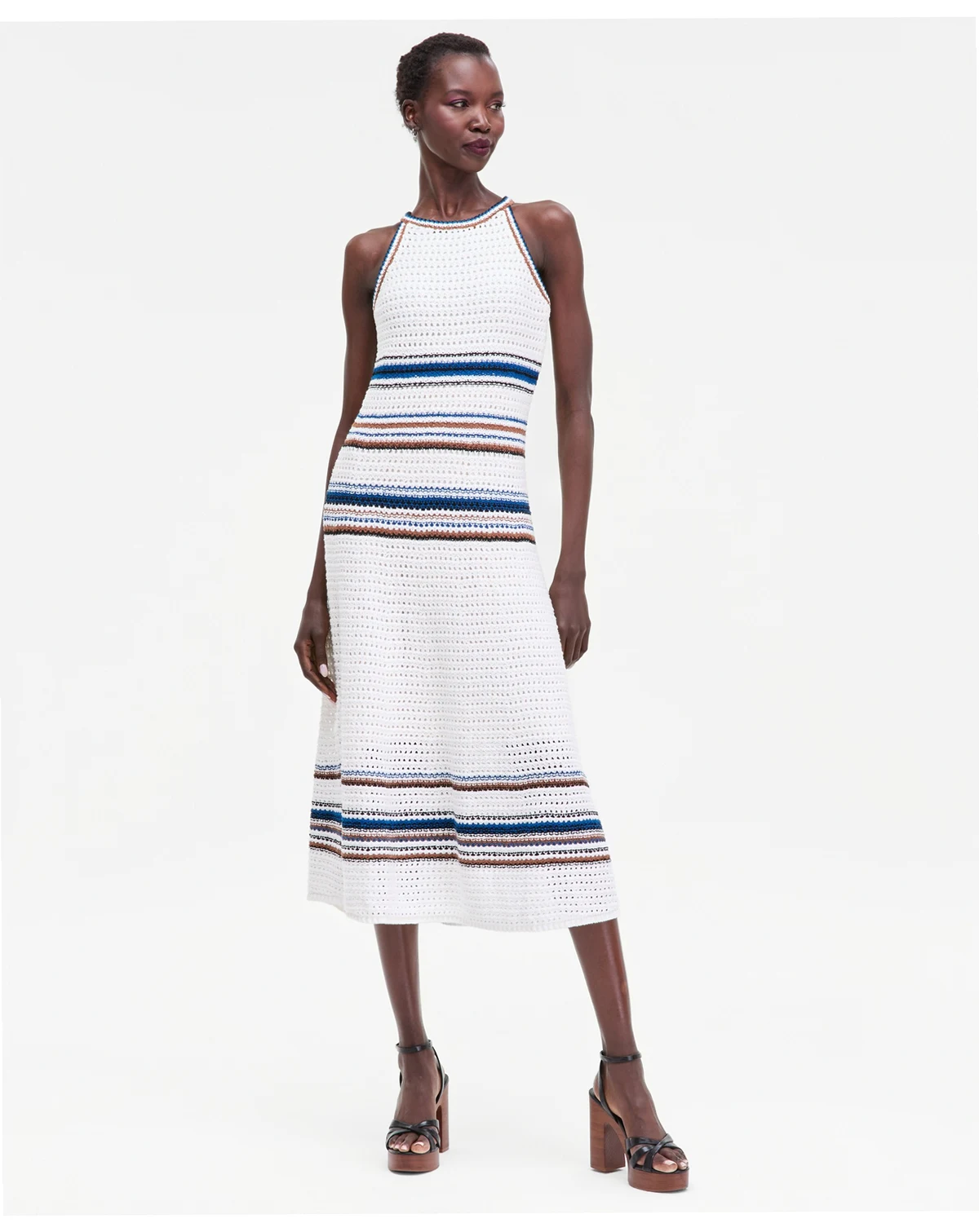 Women's Sleeveless Crochet Stripe Sweater Dress, Macy's Exclusive