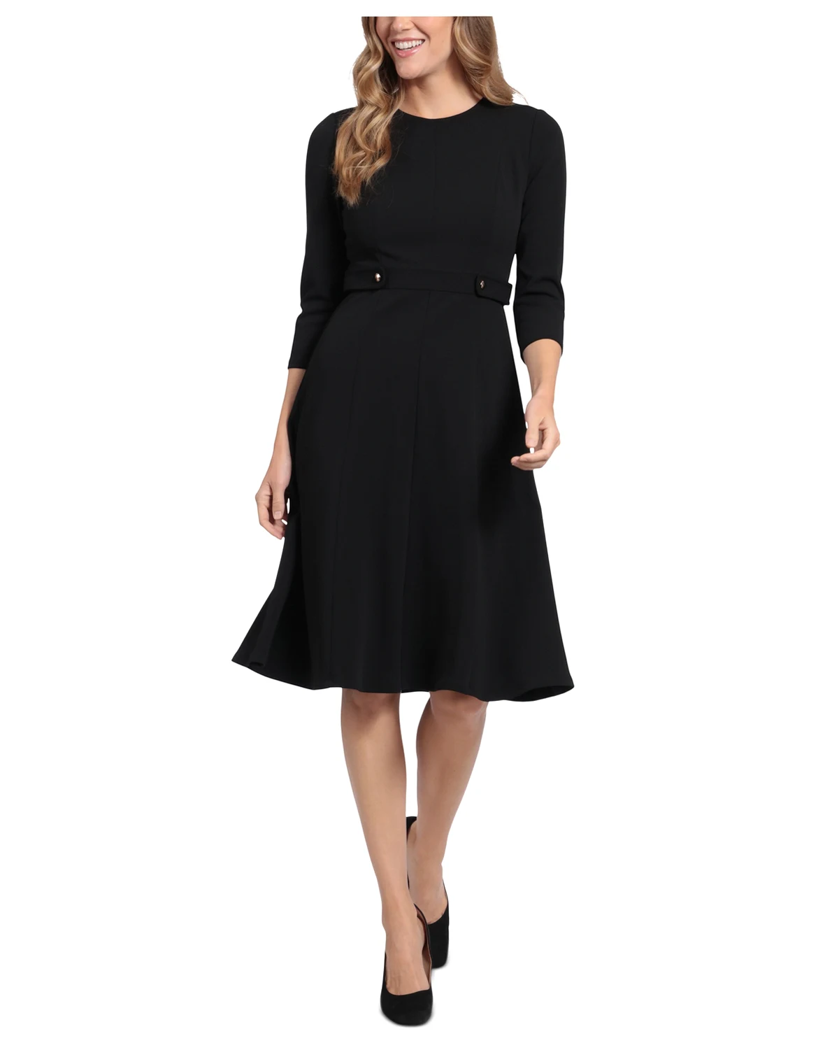 Women's Tab-Waist Fit & Flare Dress