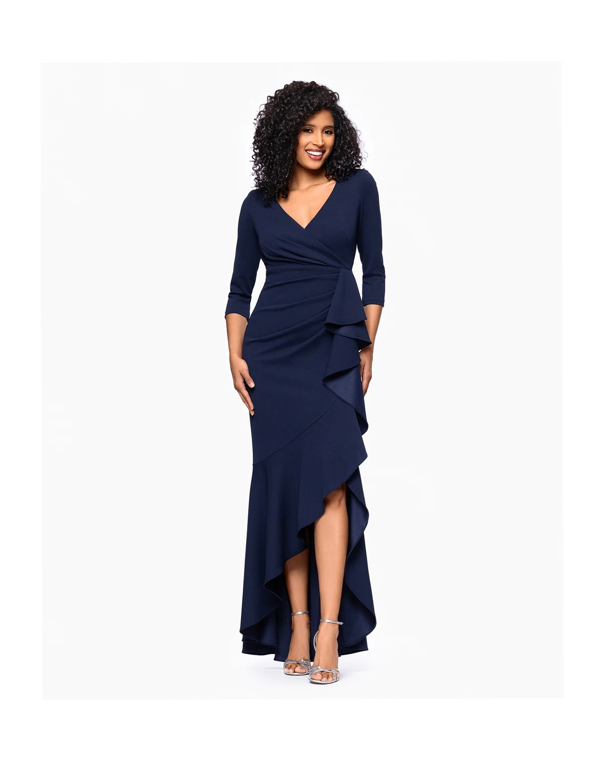 Women's Long Cascading Ruffle Gown