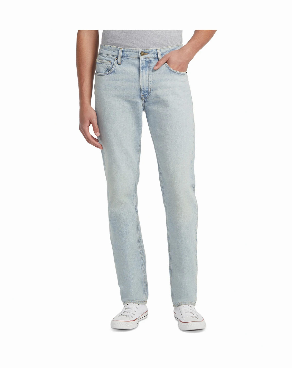 Men's Light-Wash GJ G16 Straight Jeans