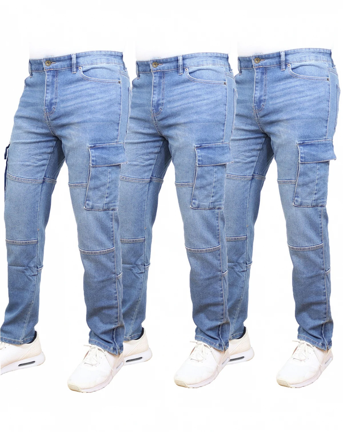 Men's 3-Pack Stretch Cargo Pocket Jeans