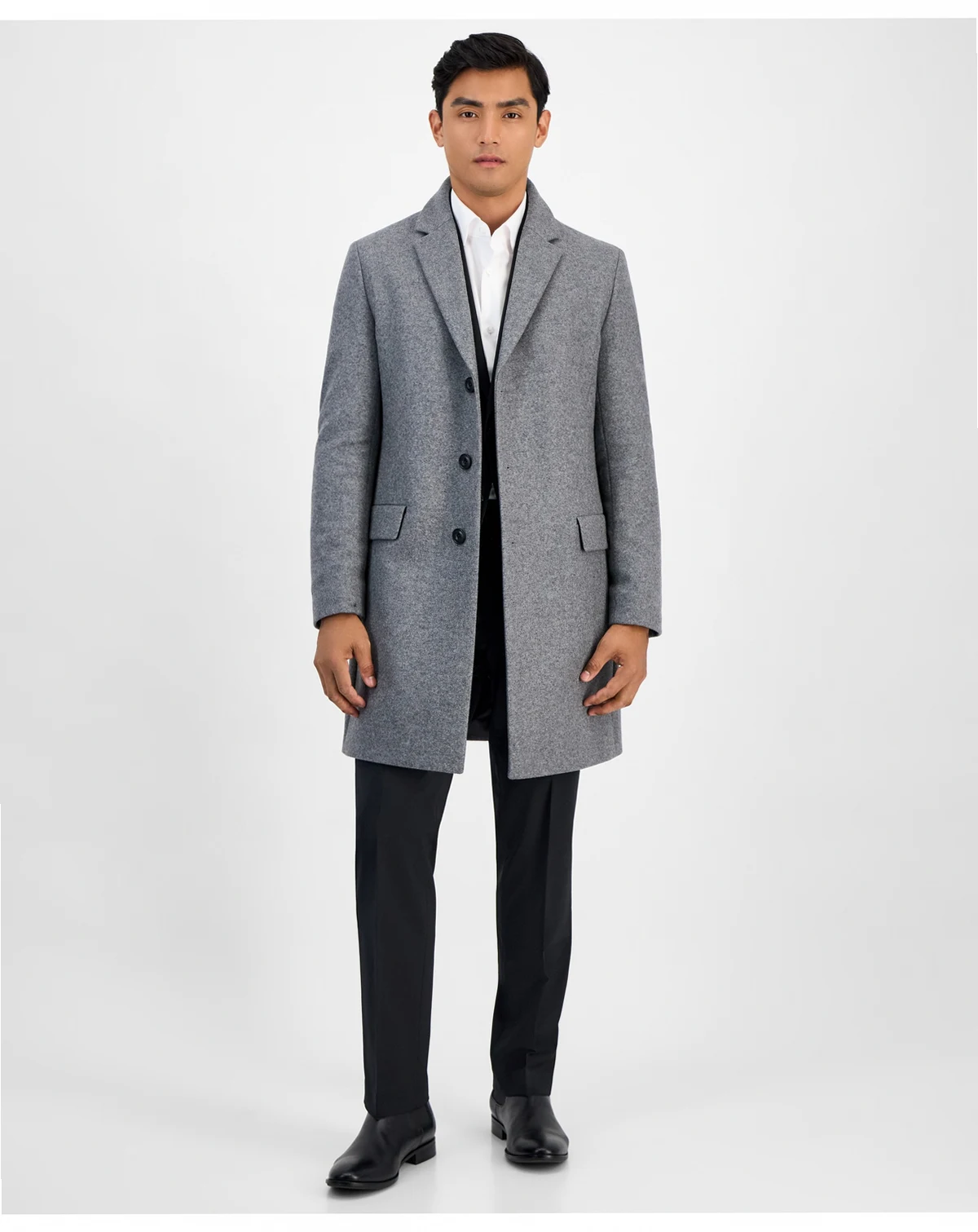 Men's Slim-Fit Wool-Cashmere Overcoat