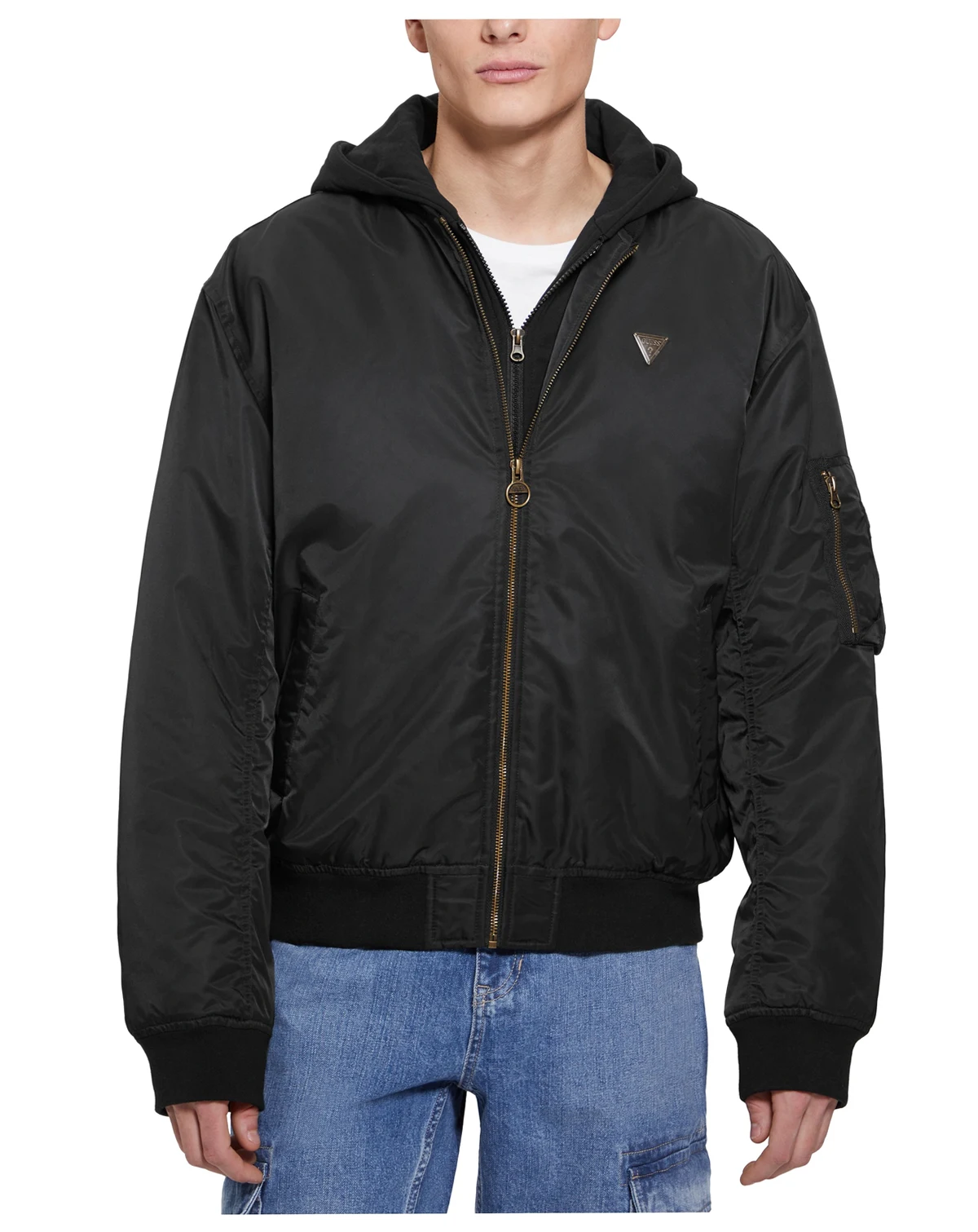 Men's John Bomber Jacket with Removable Hooded Inset