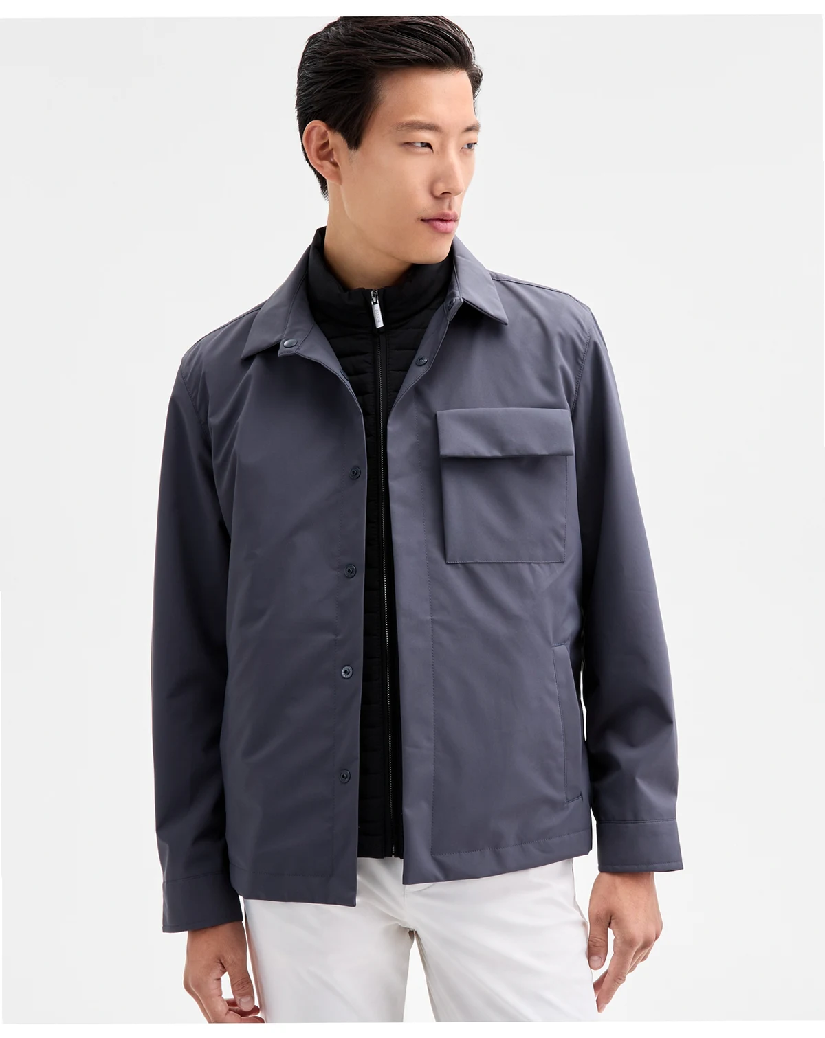 Men's Alfatech Modular Snap-Front Sport Shirt Jacket, Macy's Exclusive