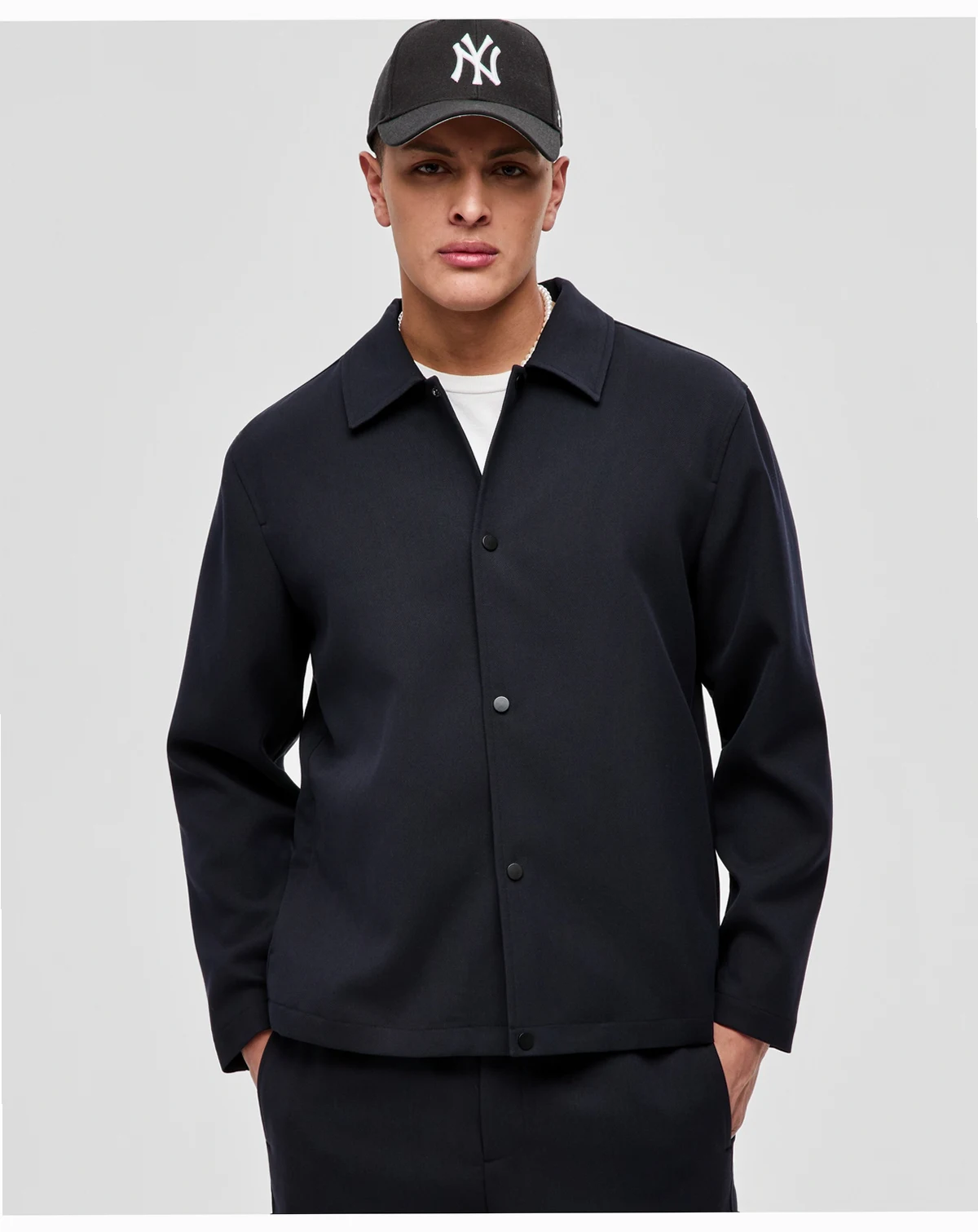 Men's Relaxed Solid-Color Coach's Jacket, Macy's Exclusive