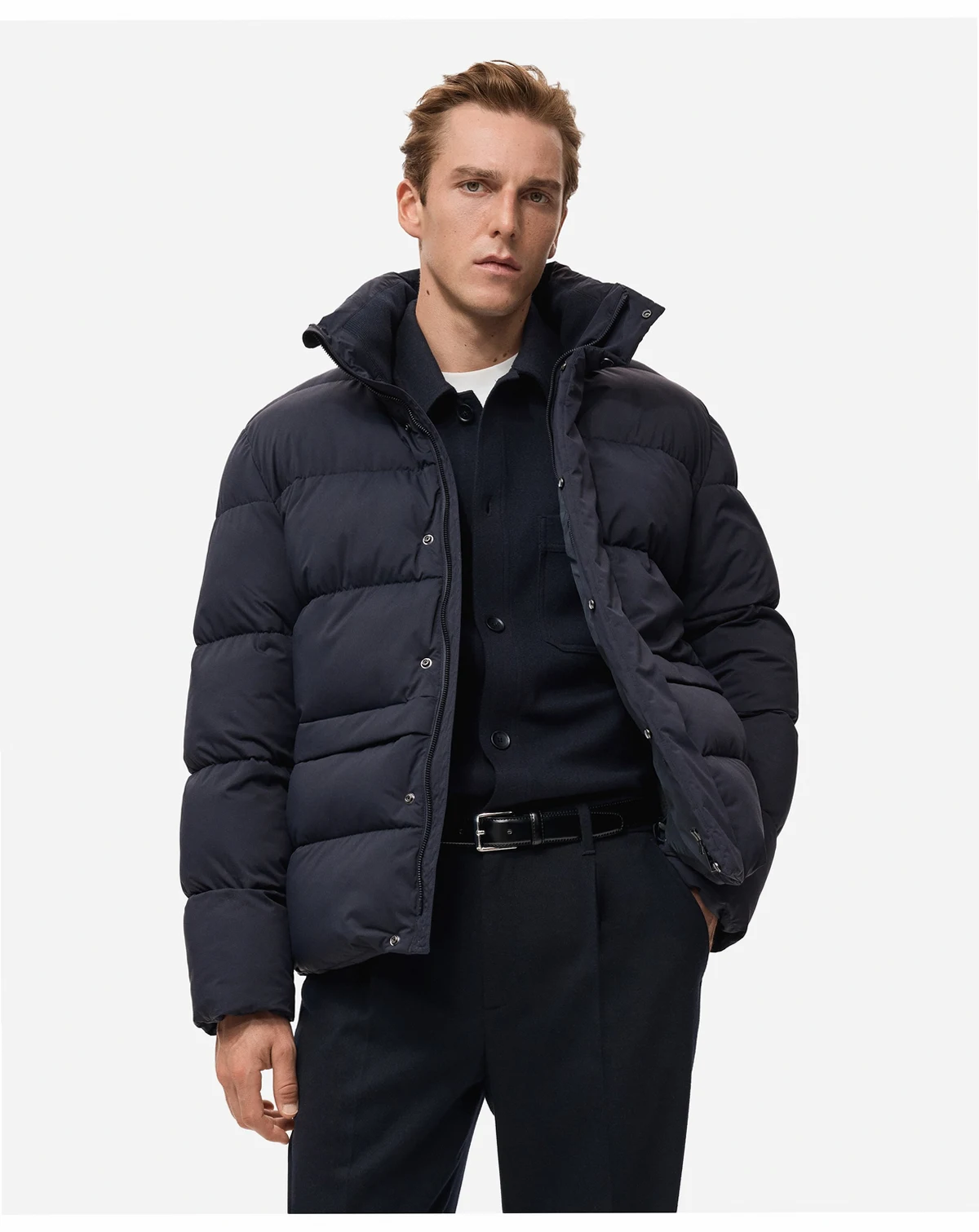 Men's Short Puffer Water-Repellent Anorak