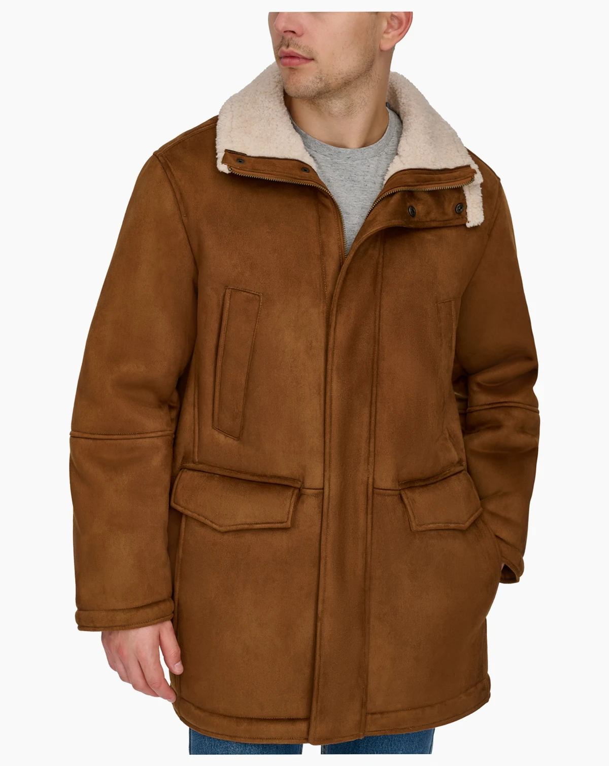 Men's Faux-Shearling Coat